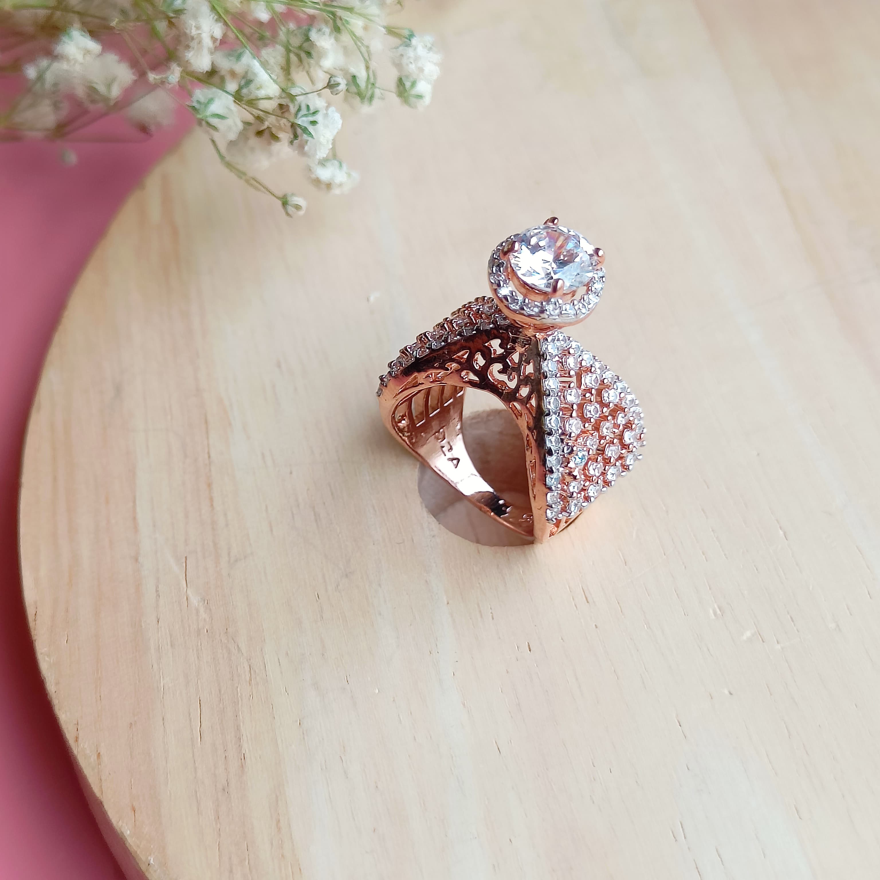 Vs Sterling Silver Cocktail Ring 153 9g