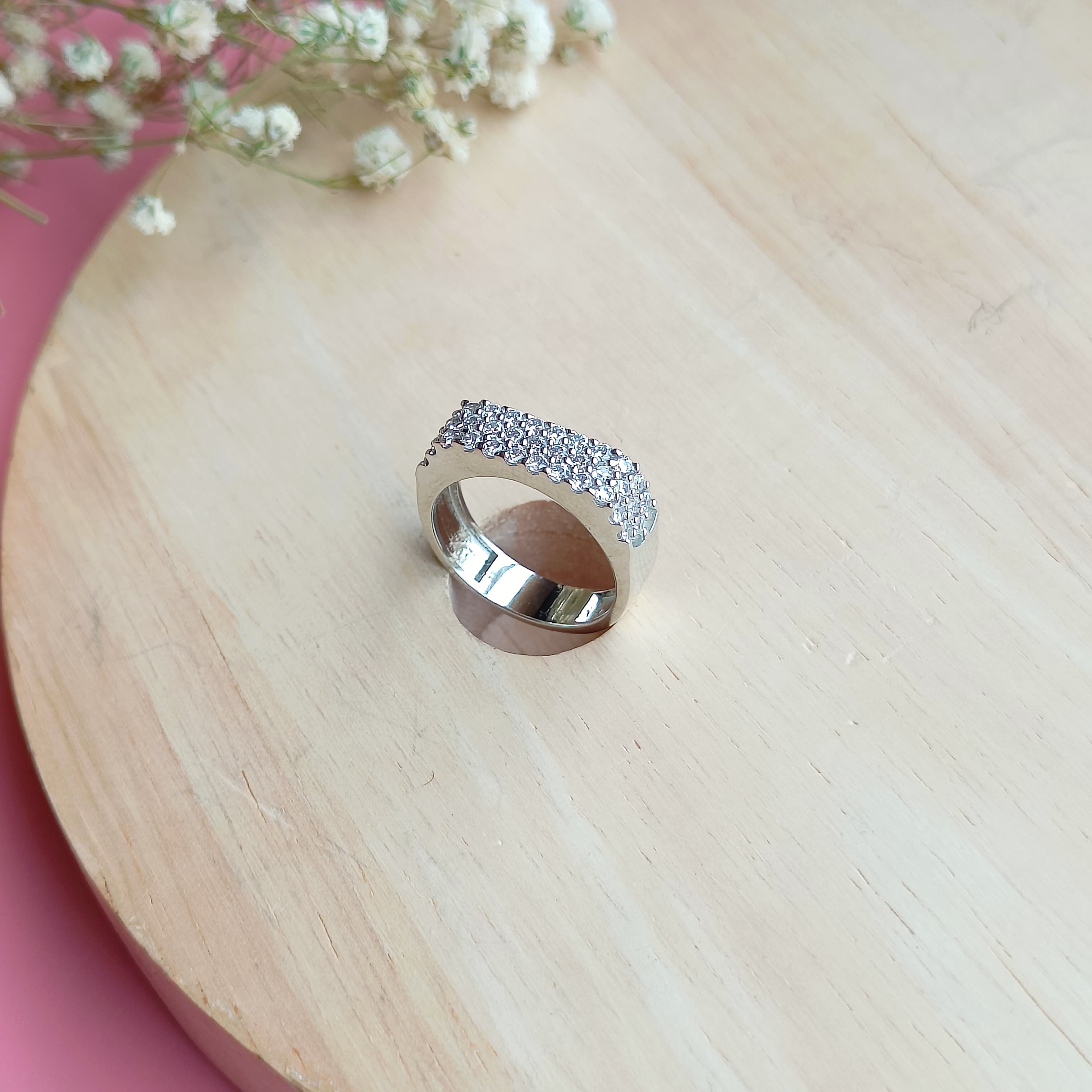 Vs Sterling silver Cocktail Ring 143 4g