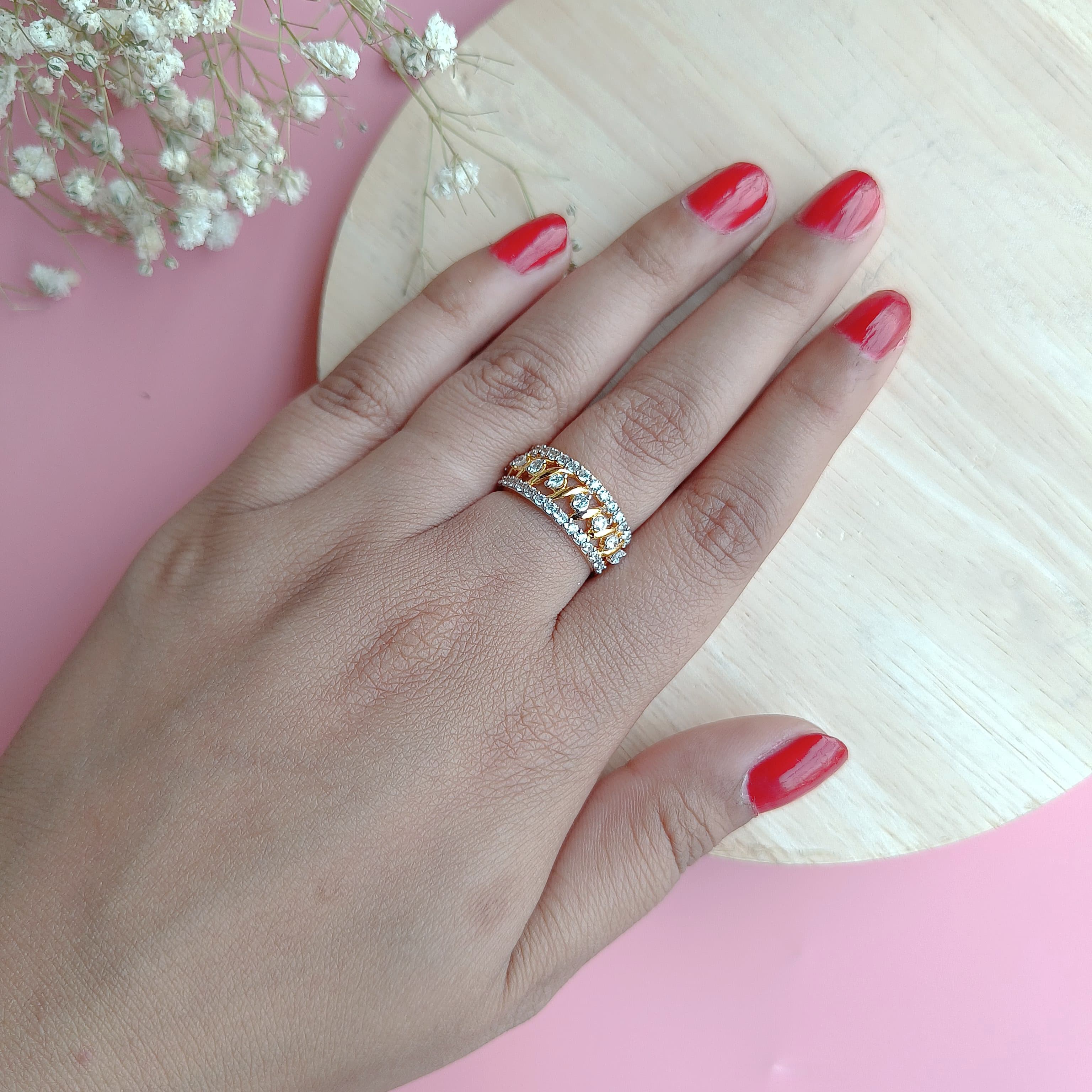 Vs sterling silver Cocktail Ring 151 4g