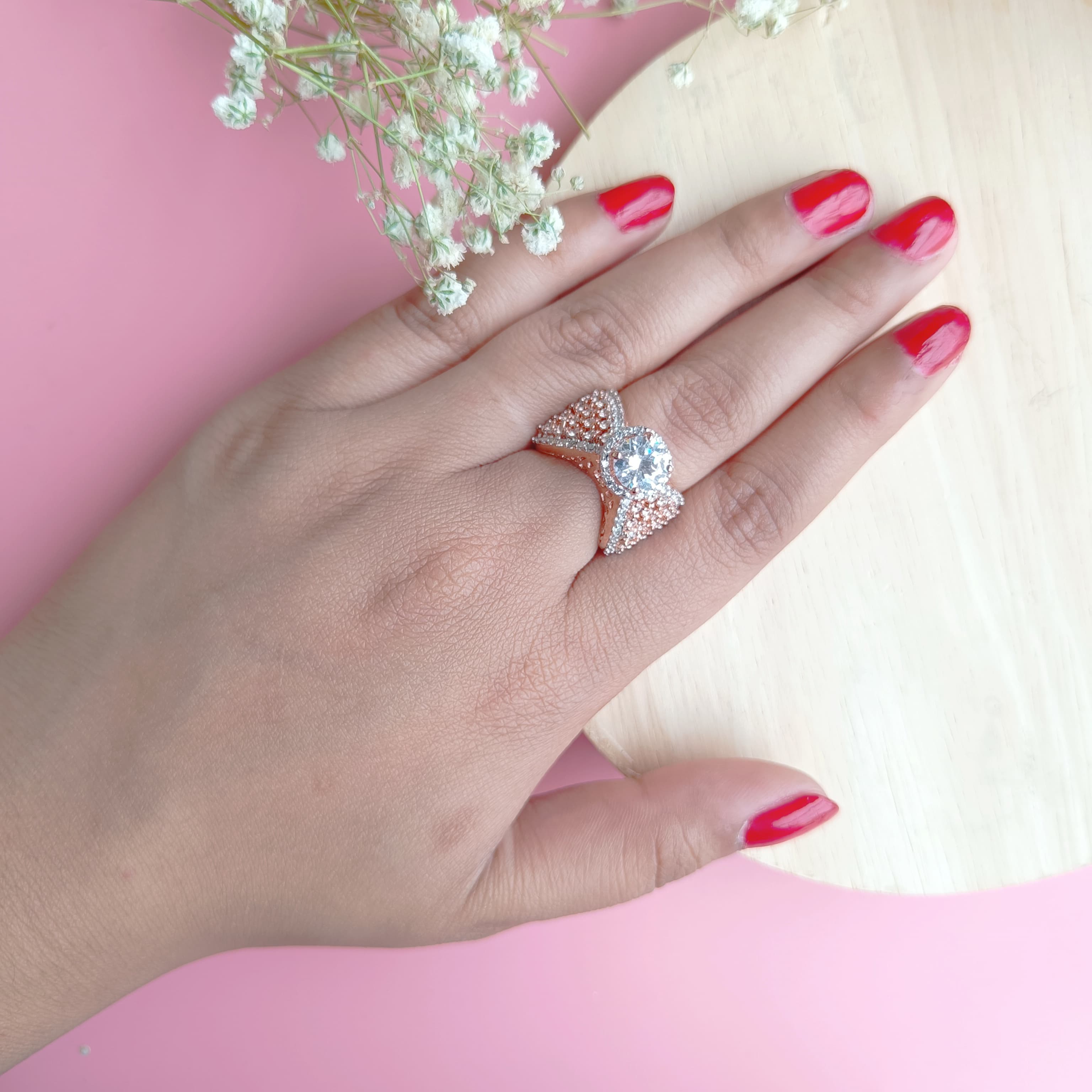 Vs Sterling Silver Cocktail Ring 153 9g