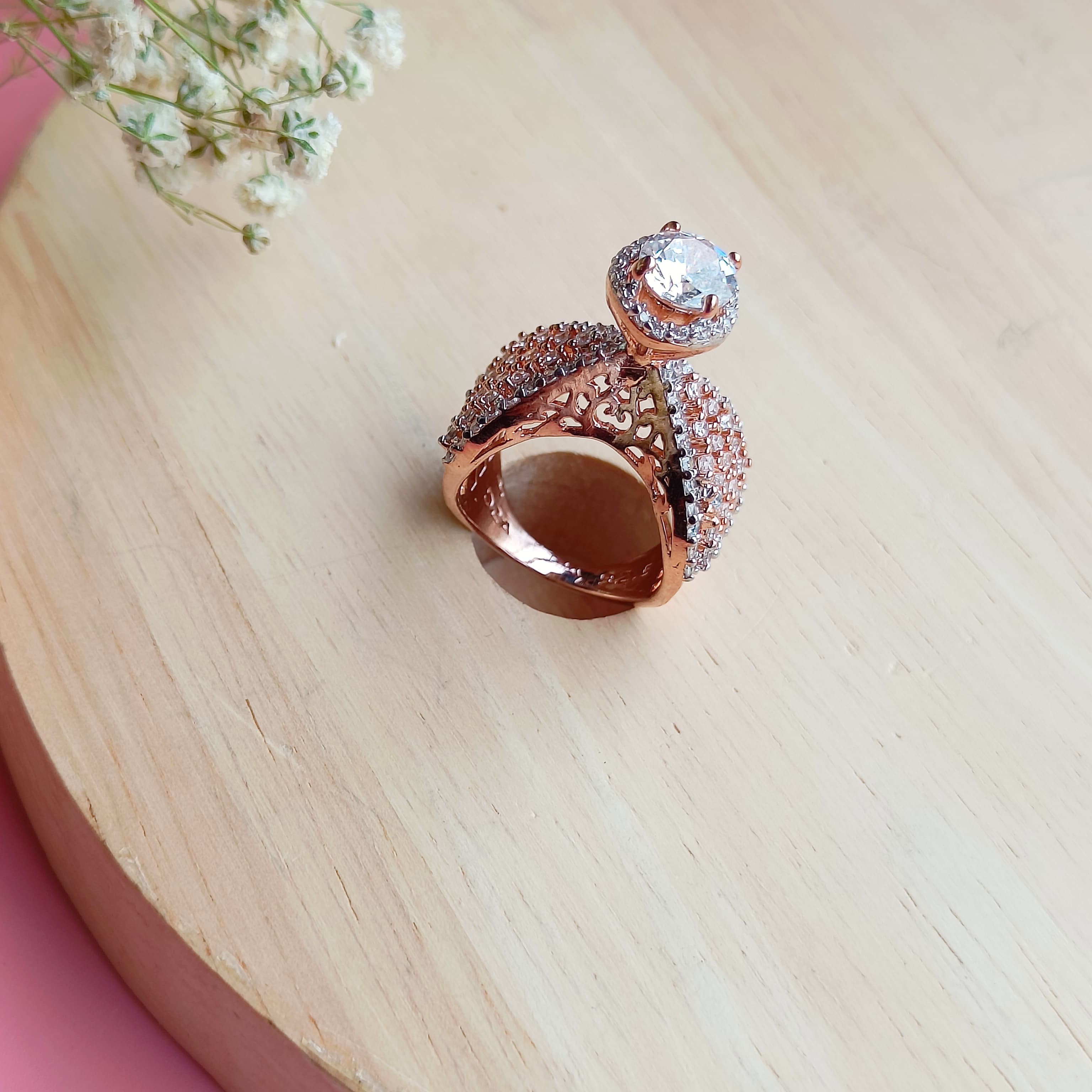 Vs Sterling Silver Cocktail Ring 153 9g