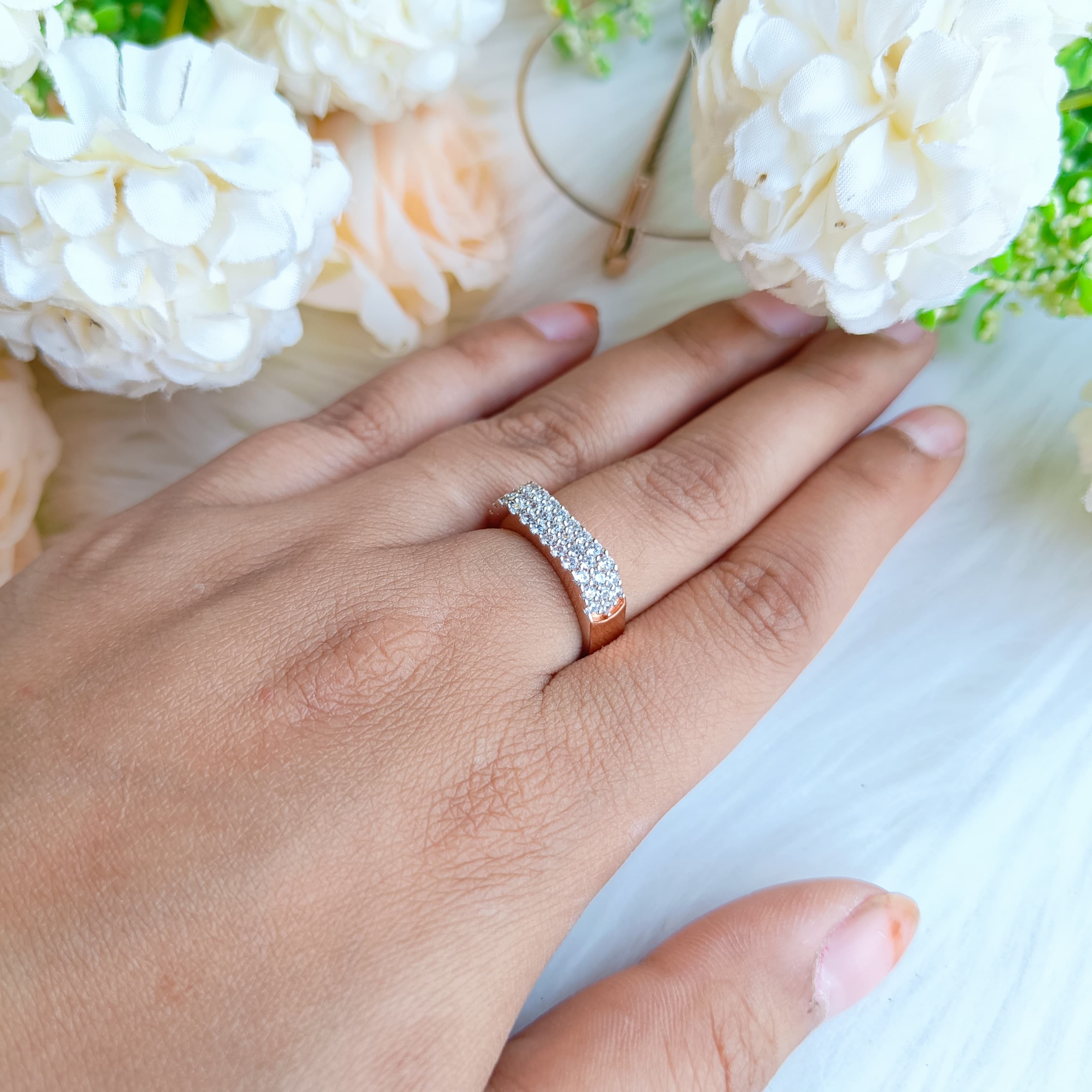 Vs sterling silver Cocktail Ring-161 4g