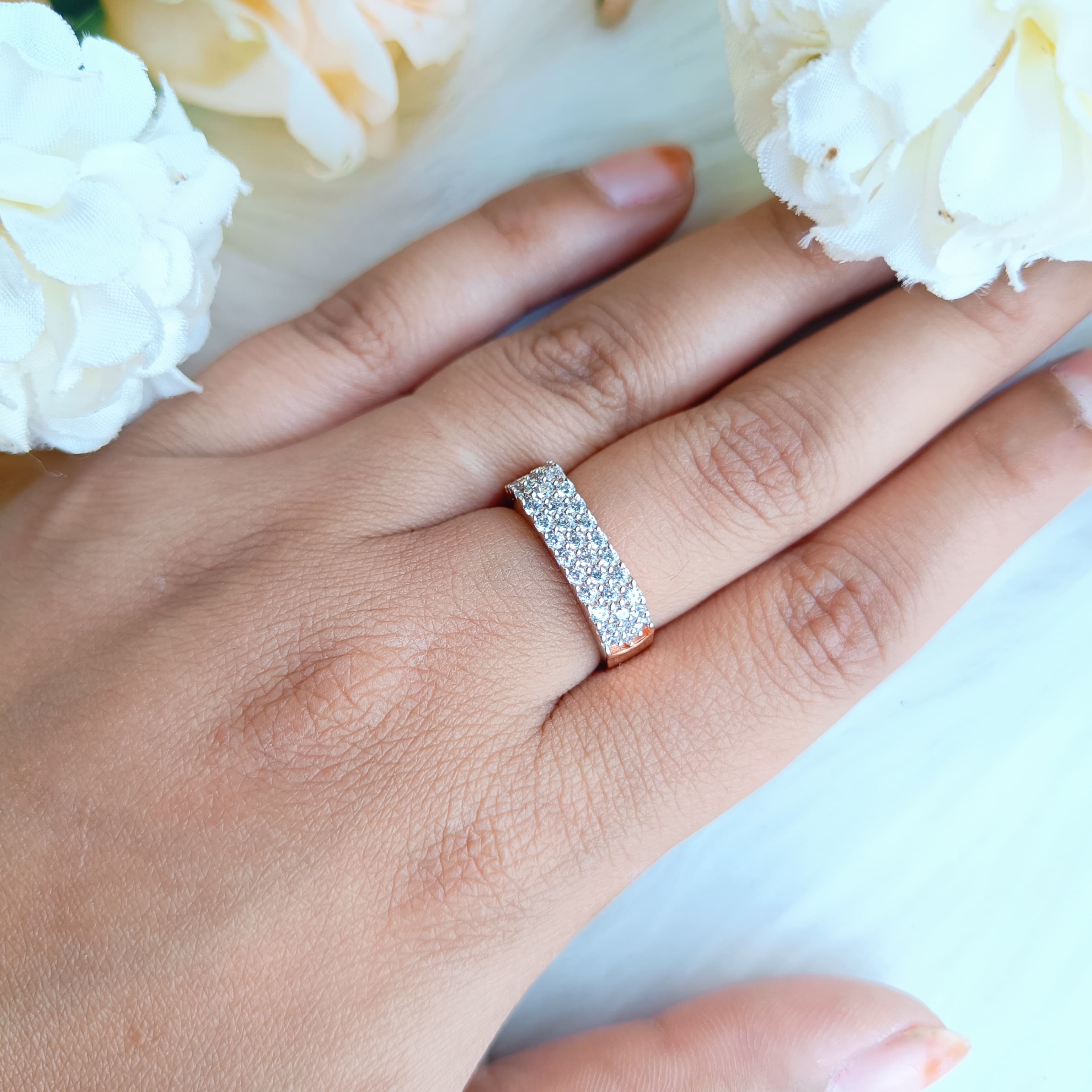 Vs sterling silver Cocktail Ring-161 4g