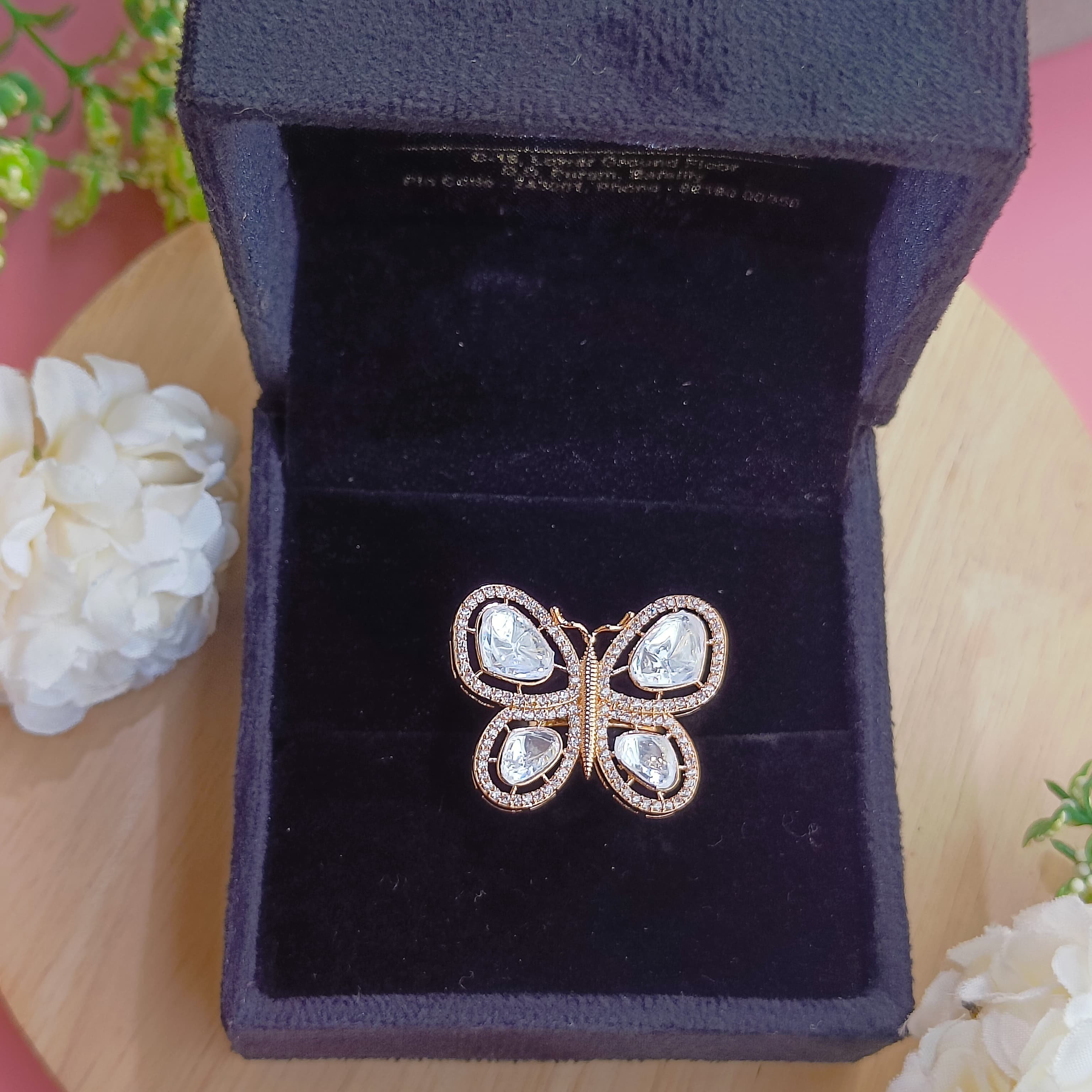 Nayaab Sara Polki Ring adjustable
