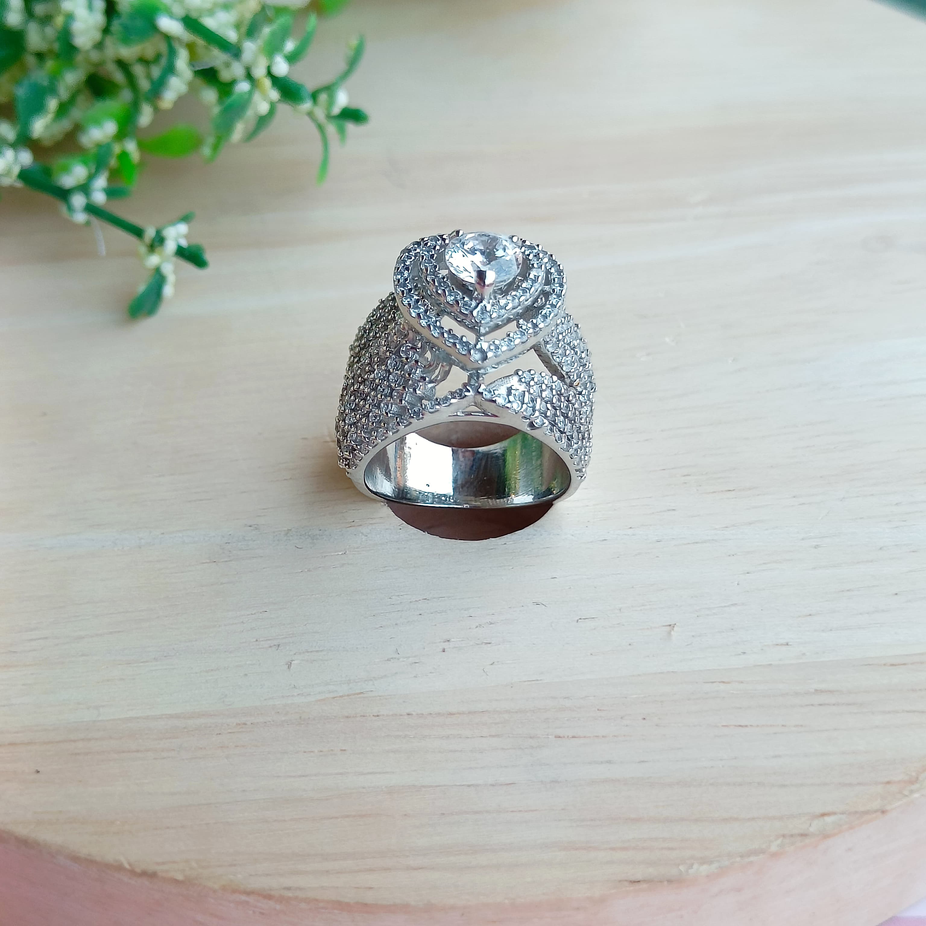 Sterling silver Cocktail Ring-165 12g