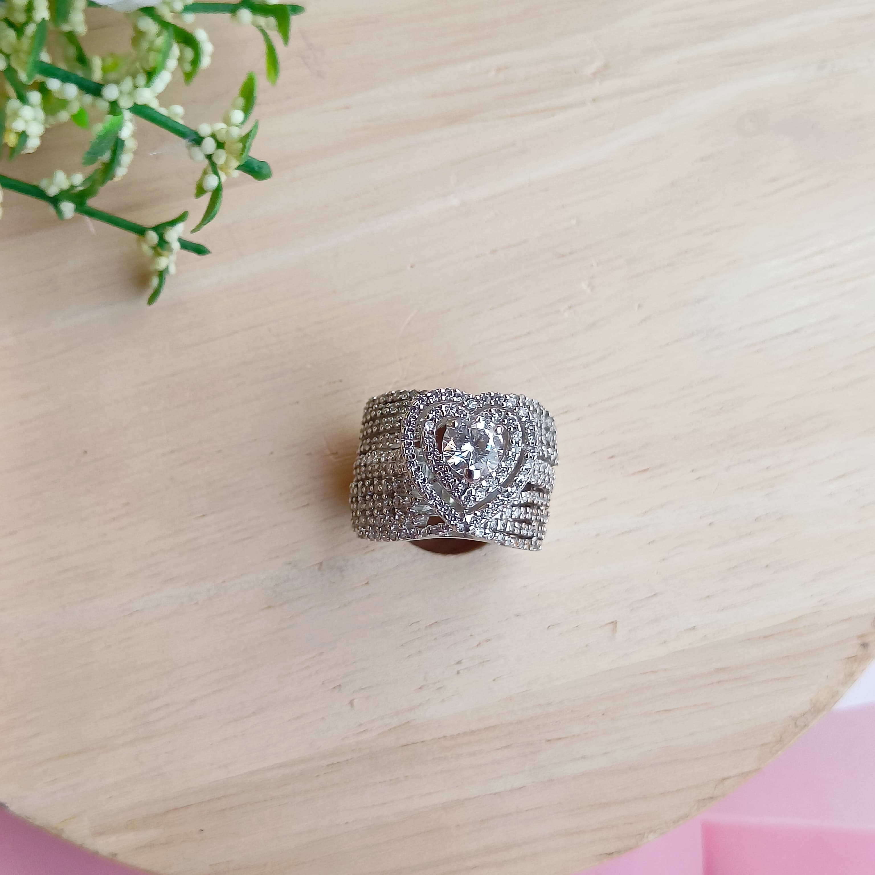 Sterling silver Cocktail Ring-165 12g