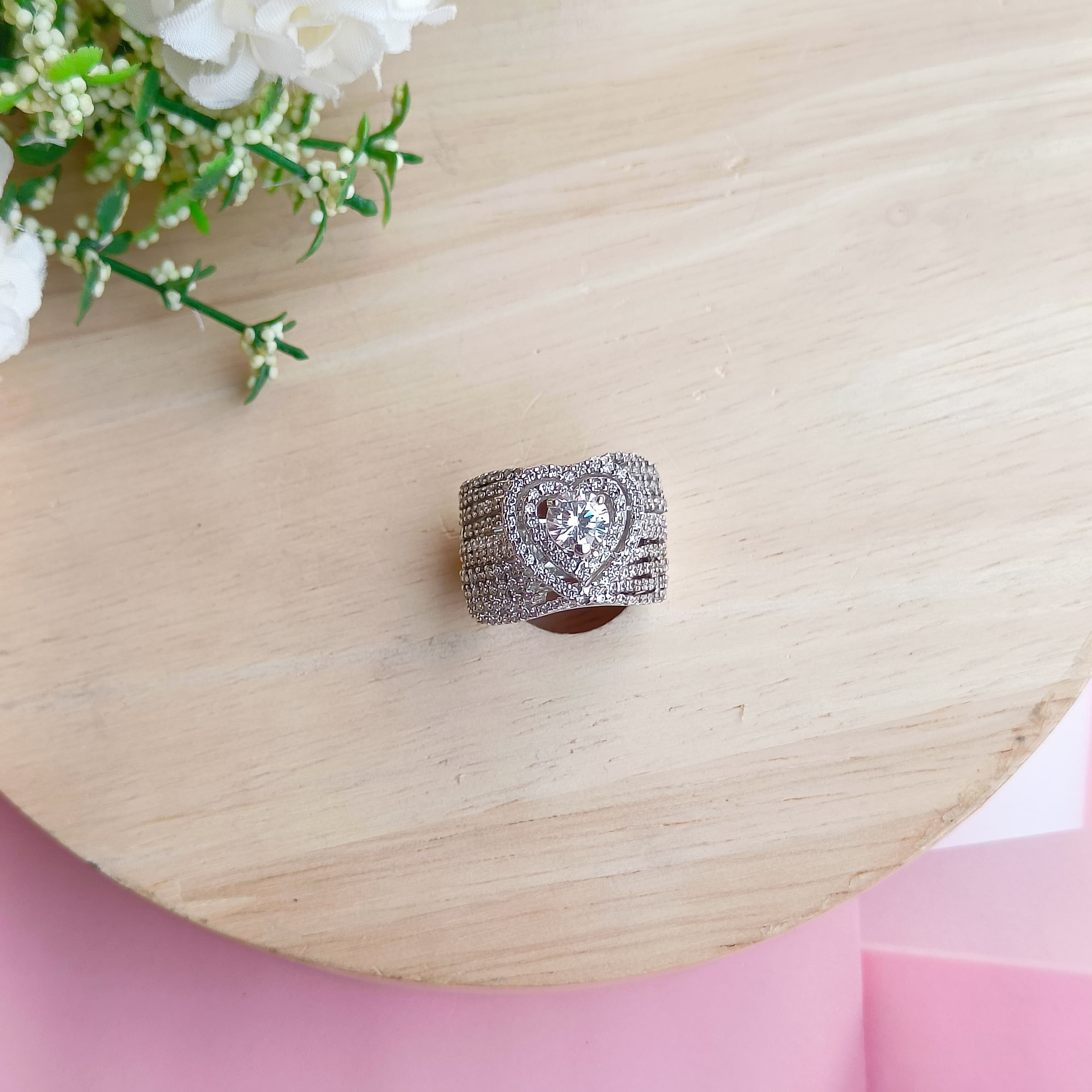 Sterling silver Cocktail Ring-165 12g