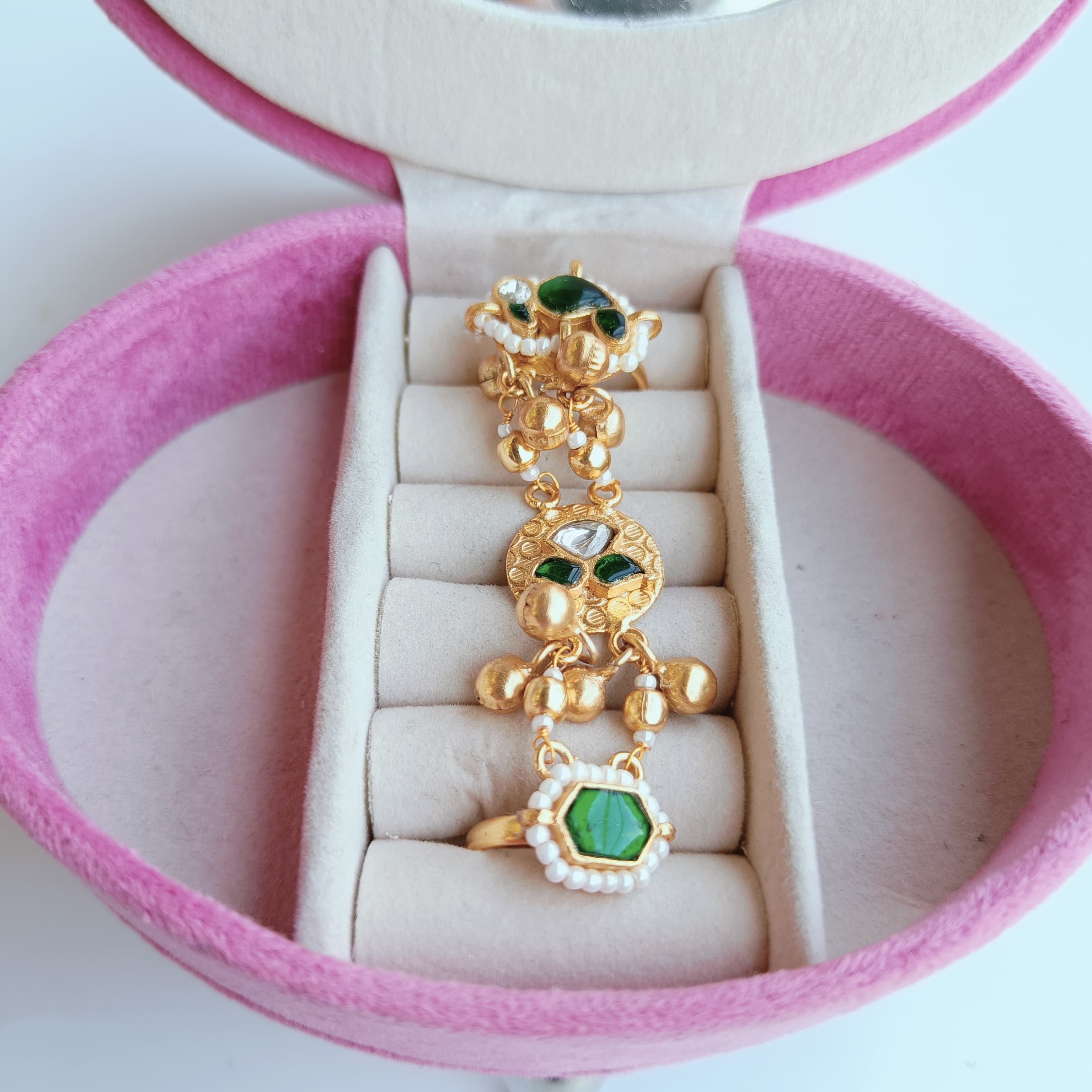 Nayaab Alisha Polki ring adjustable