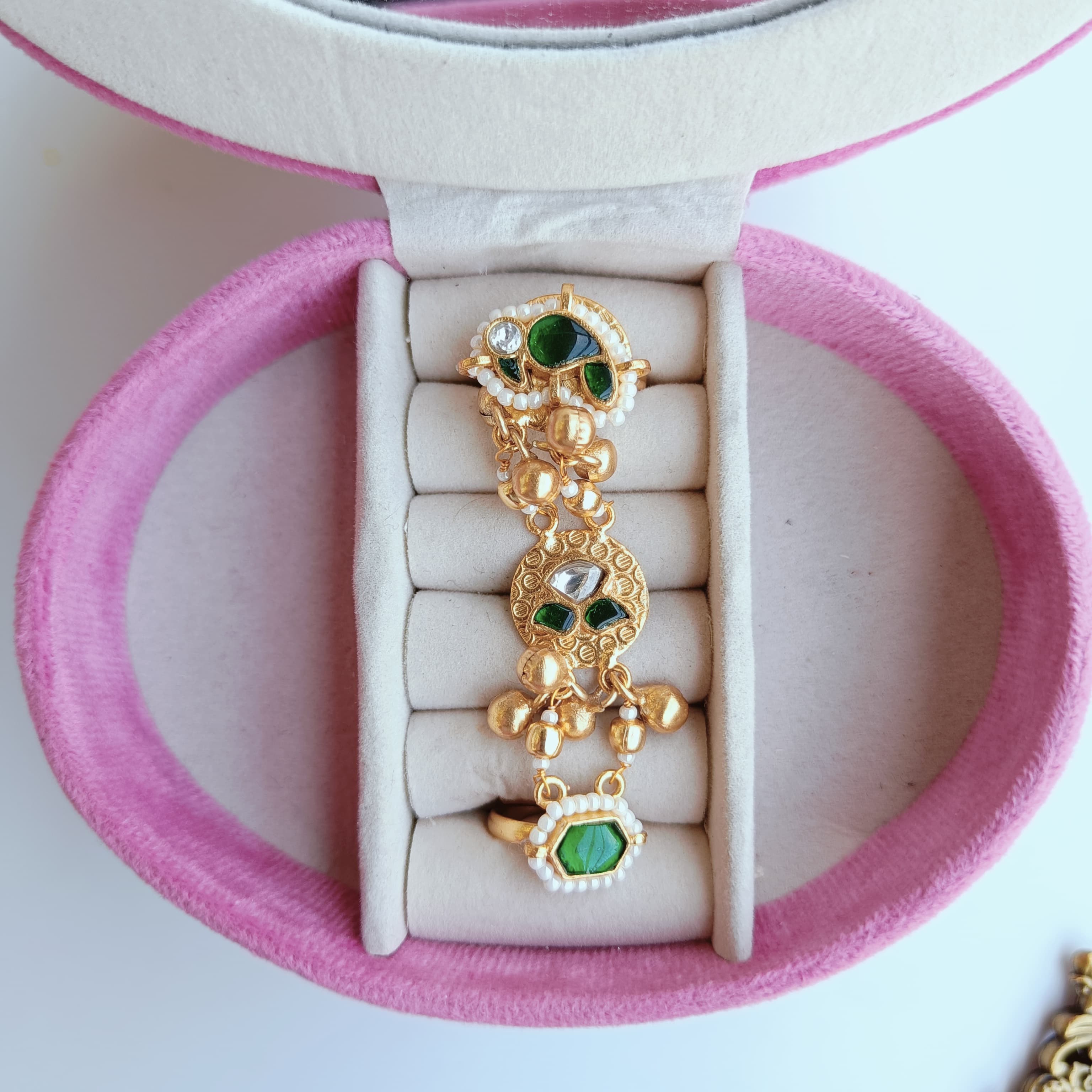 Nayaab Alisha Polki ring adjustable