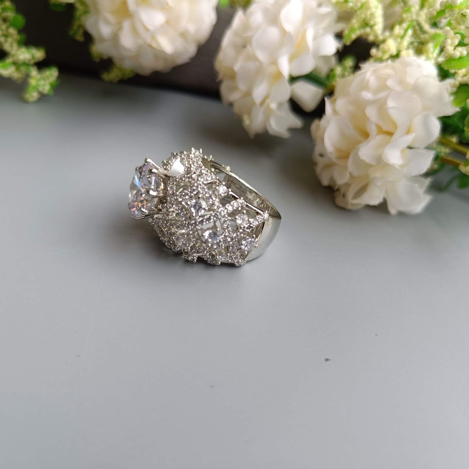 VS Sterling Silver Cocktail Ring 080 16g