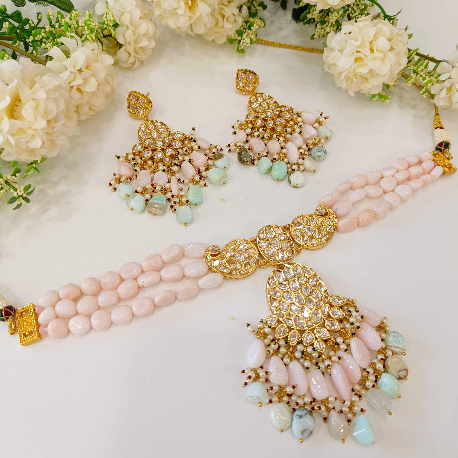 Nayaab alma polki choker