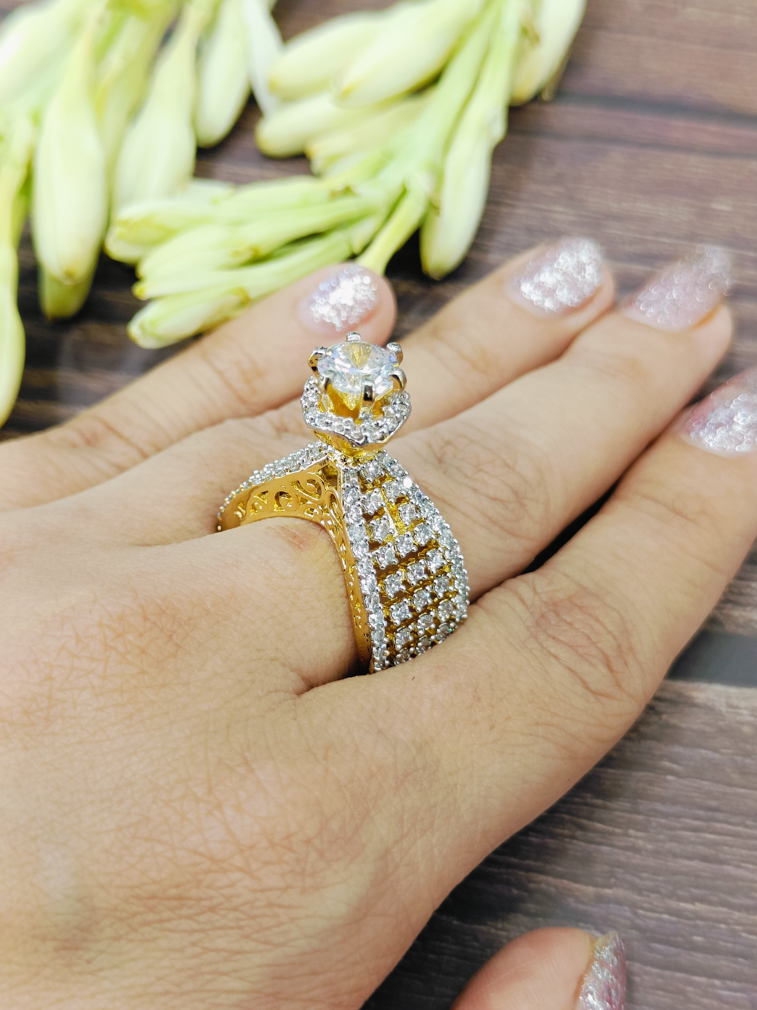 VS Sterling Silver Cocktail Ring 015 9g