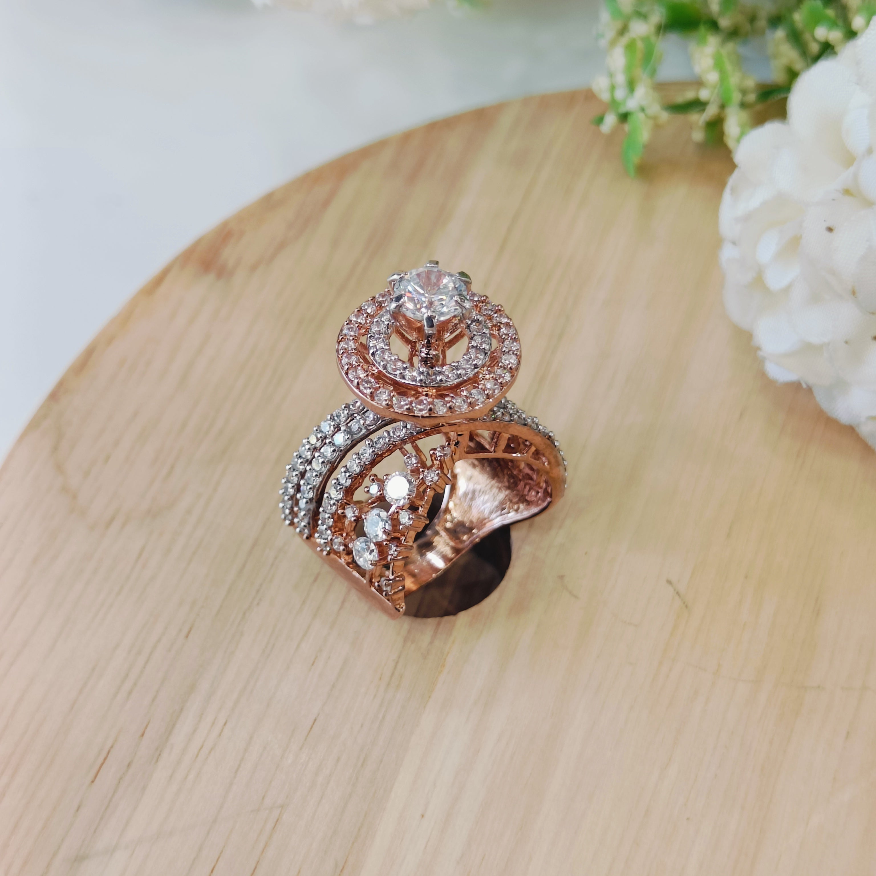 Vs sterling silver cocktail ring 180 11g