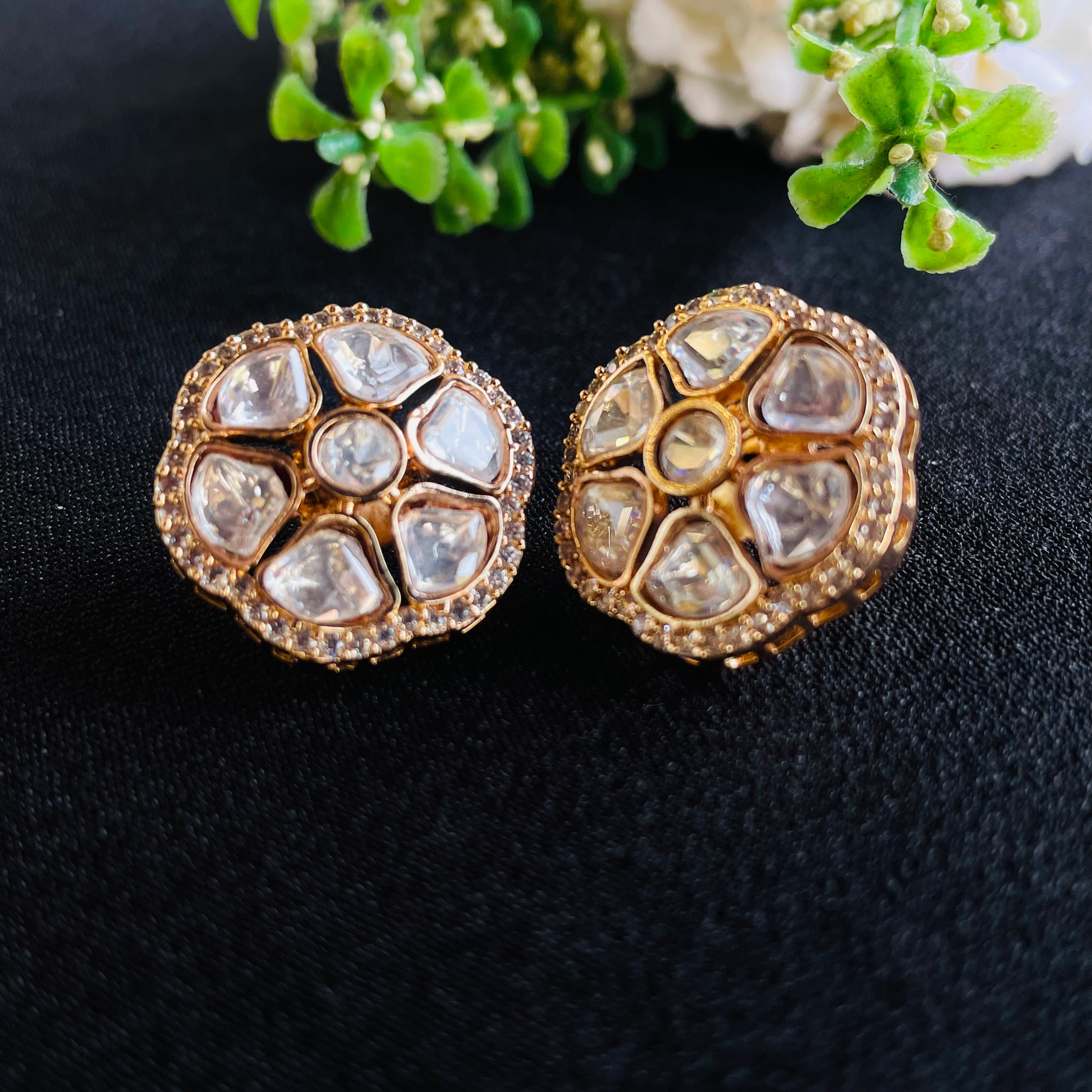 Nayaab kirandeep polki studs