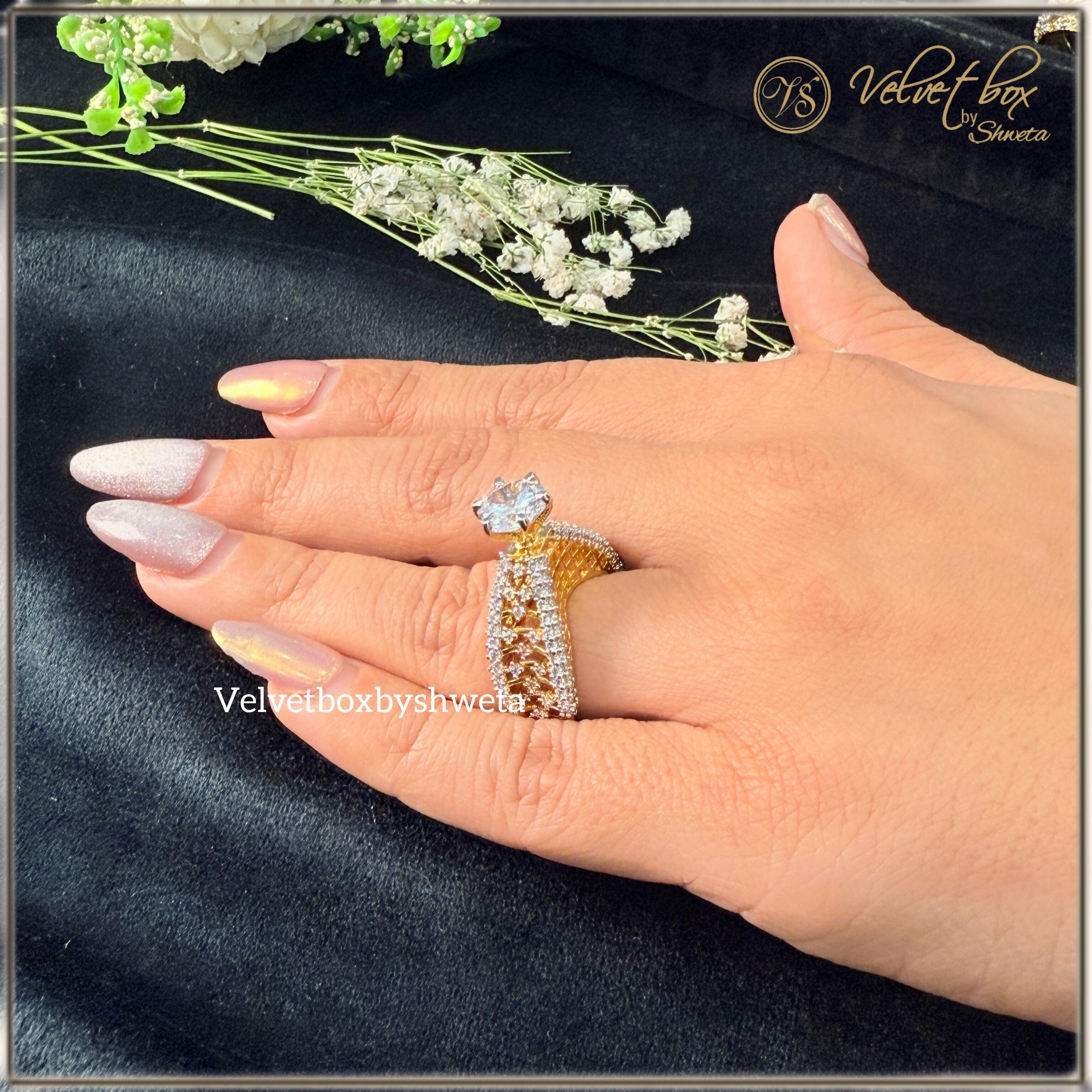 Vs sterling silver cocktail ring 203 8g