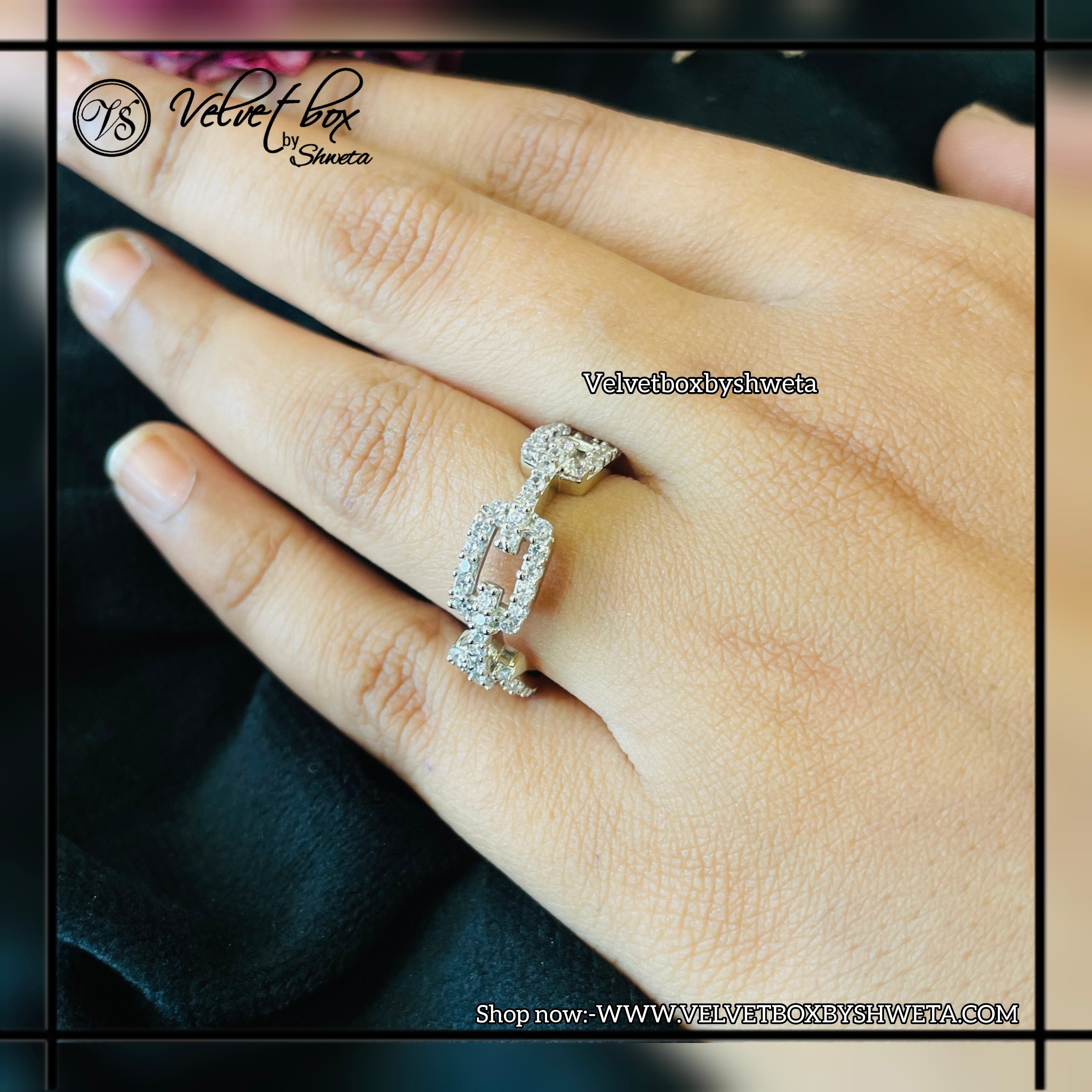 Vs sterling silver cocktail ring 214 3G