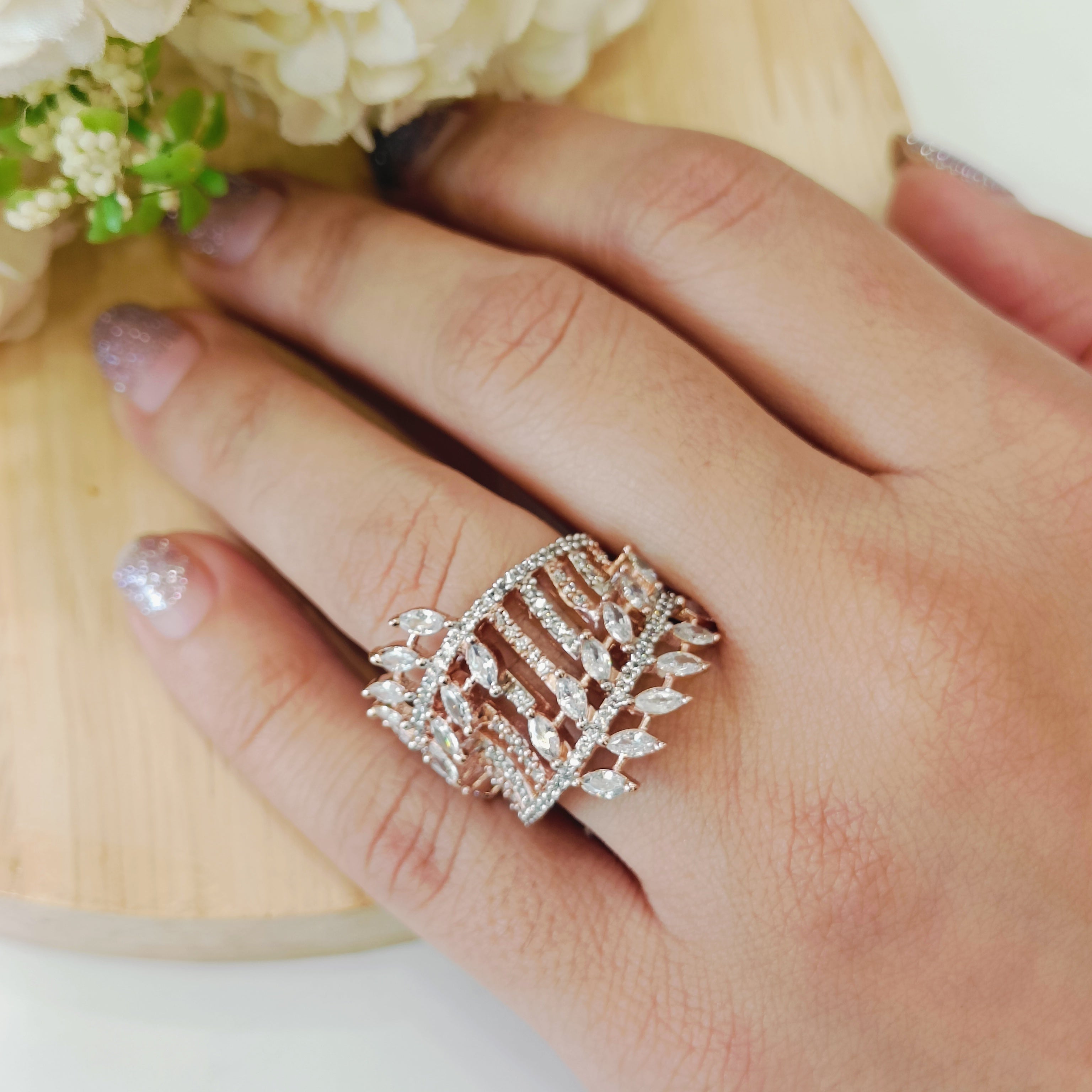 Vs sterling silver cocktail ring 179 10g