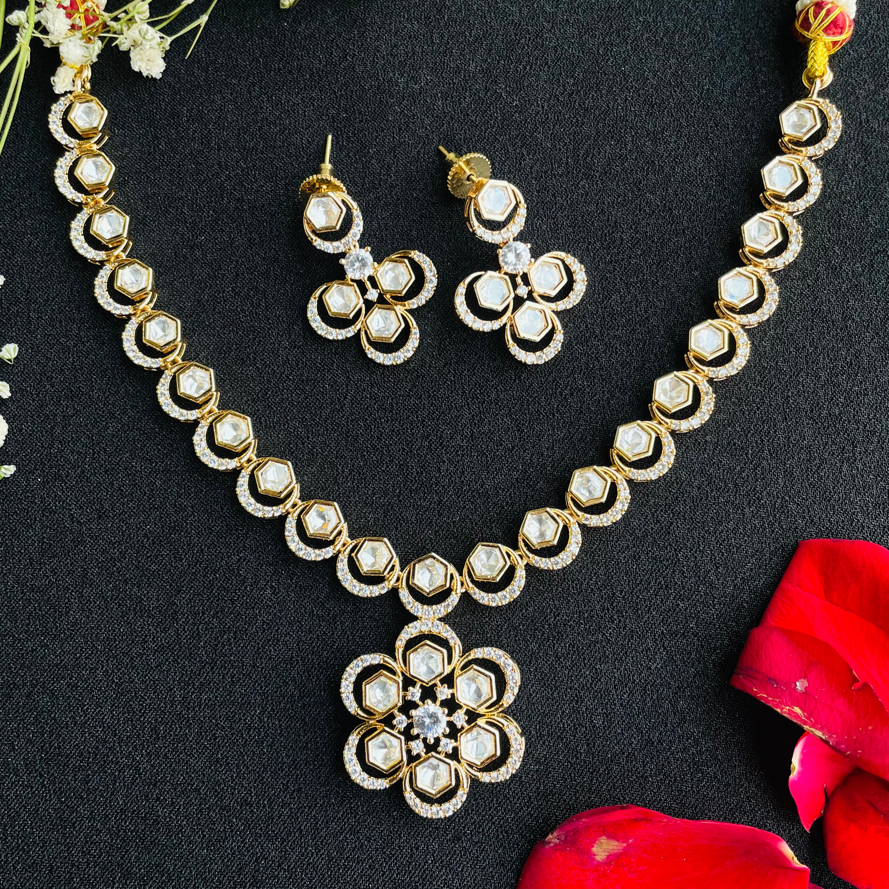 Nayaab barkha Polki Neckpiece