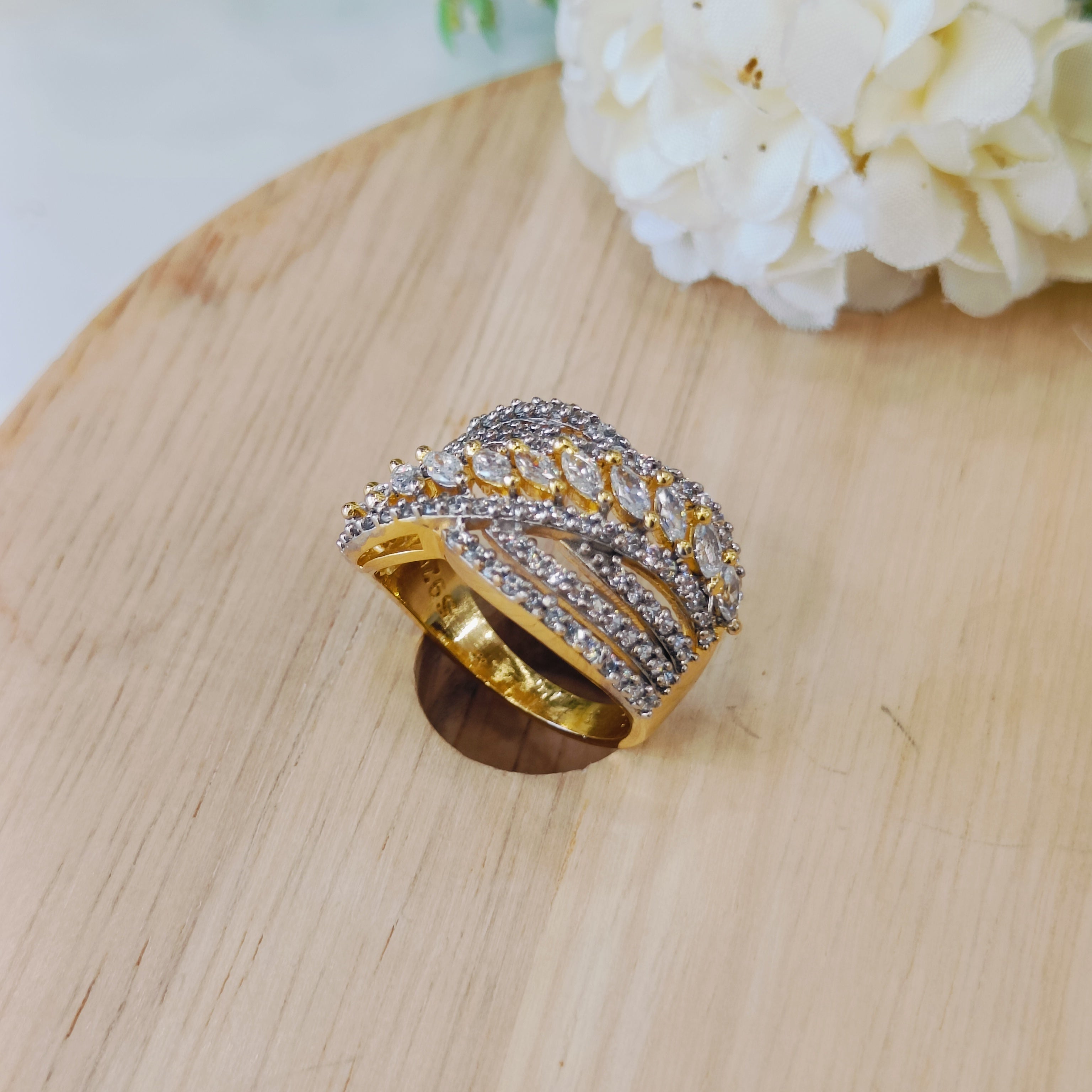 Vs sterling silver cocktail ring 172 8g