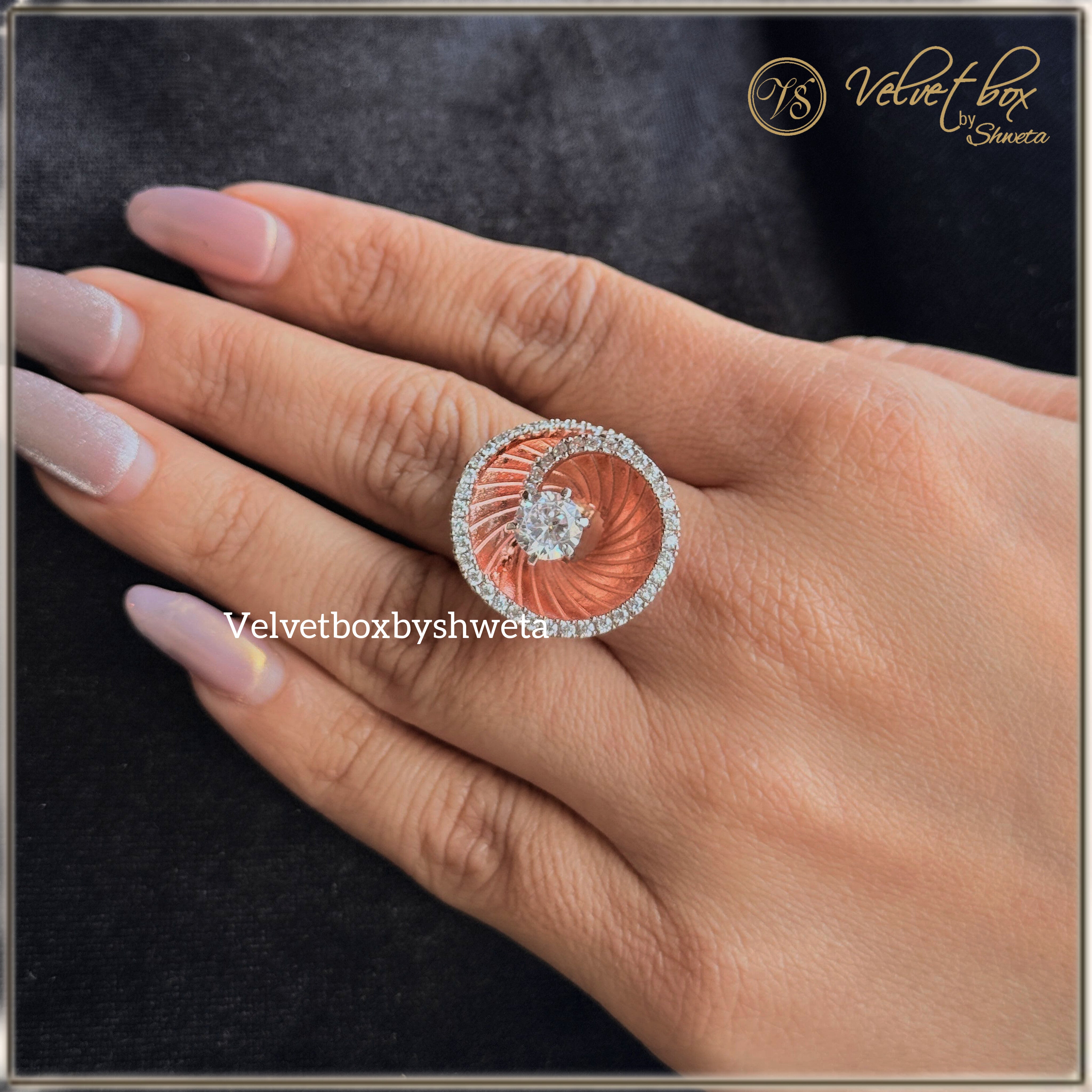 Vs sterling silver cocktail ring 209 9g