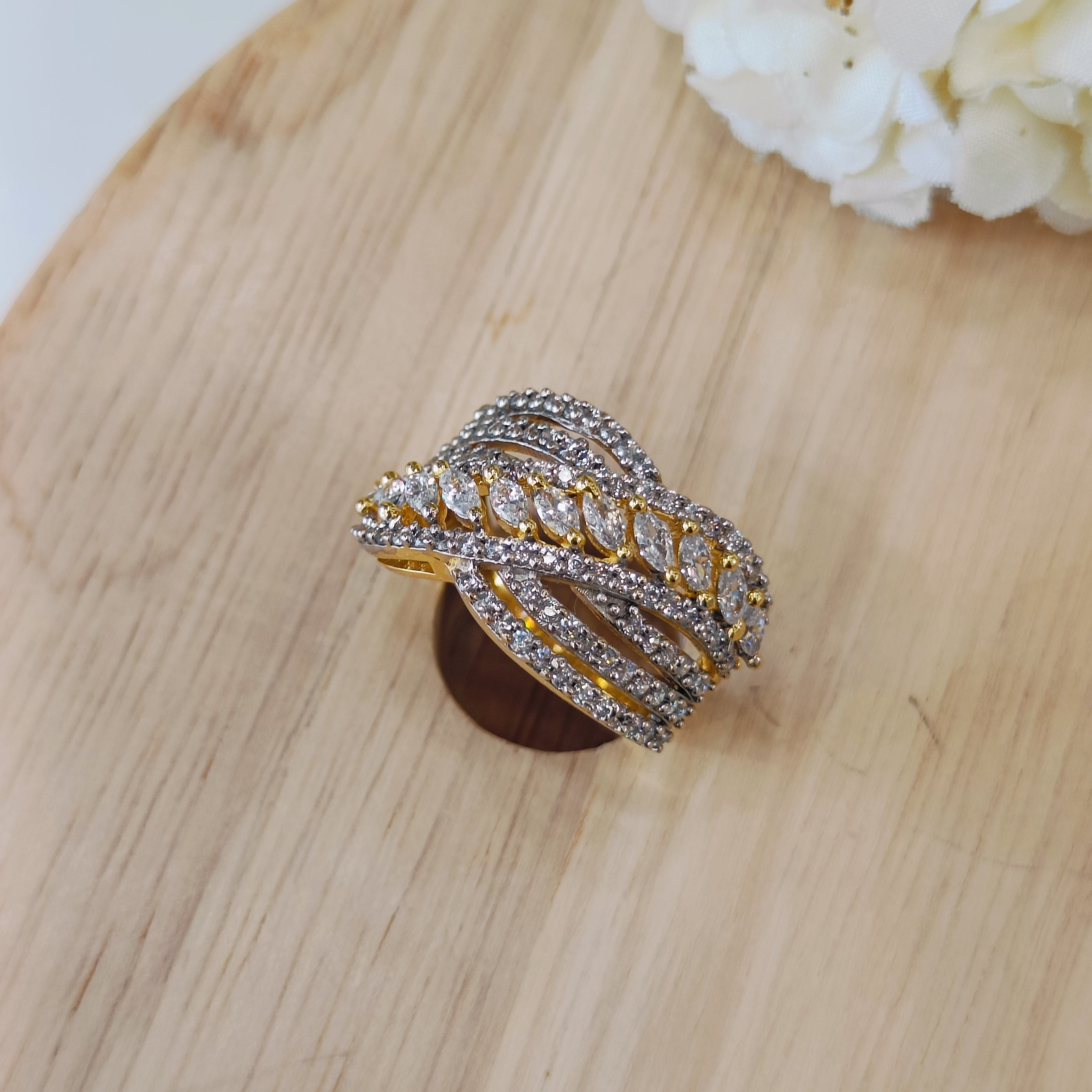 Vs sterling silver cocktail ring 172 8g