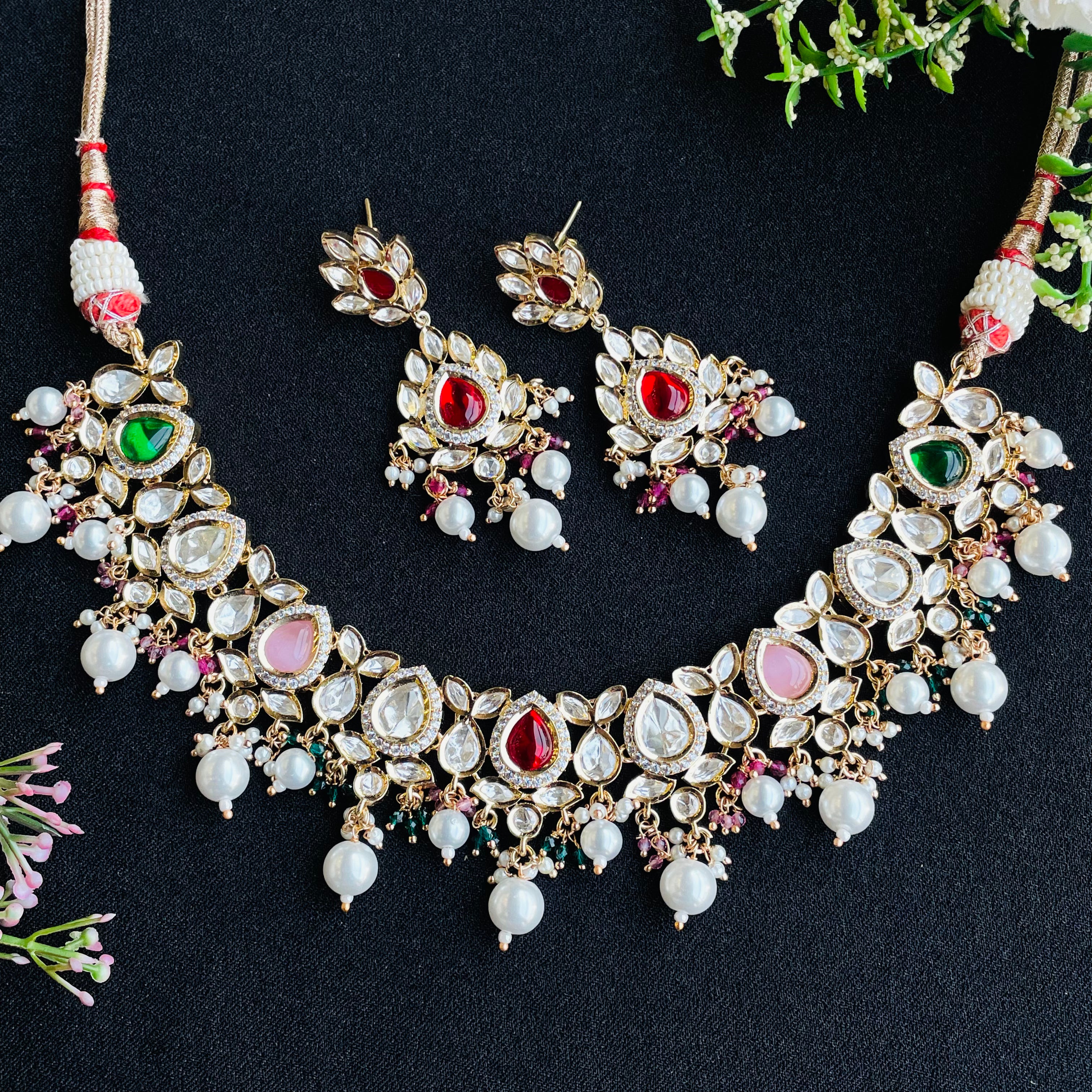 Nayaab anushka polki Neckpiece