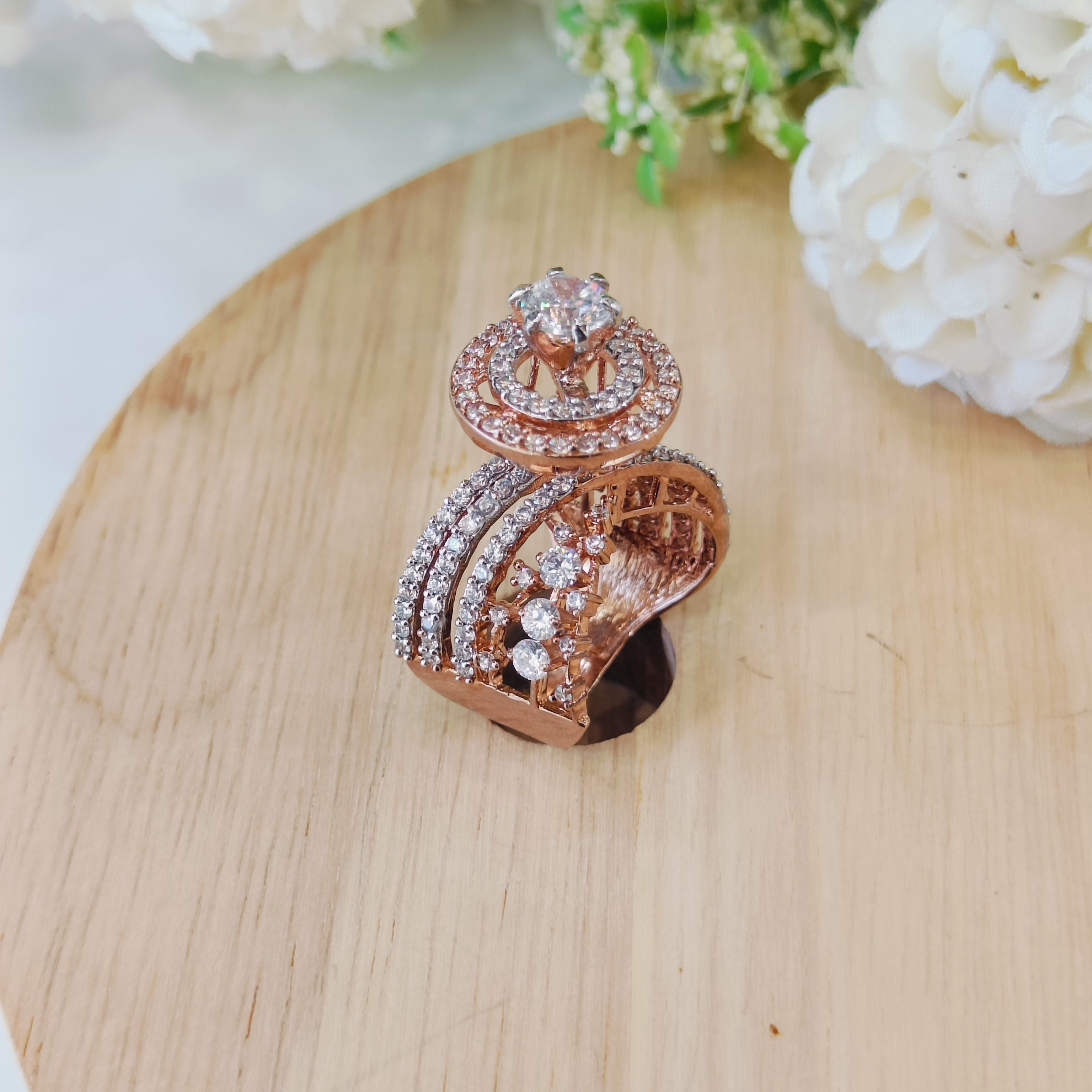 Vs sterling silver cocktail ring 180 11g