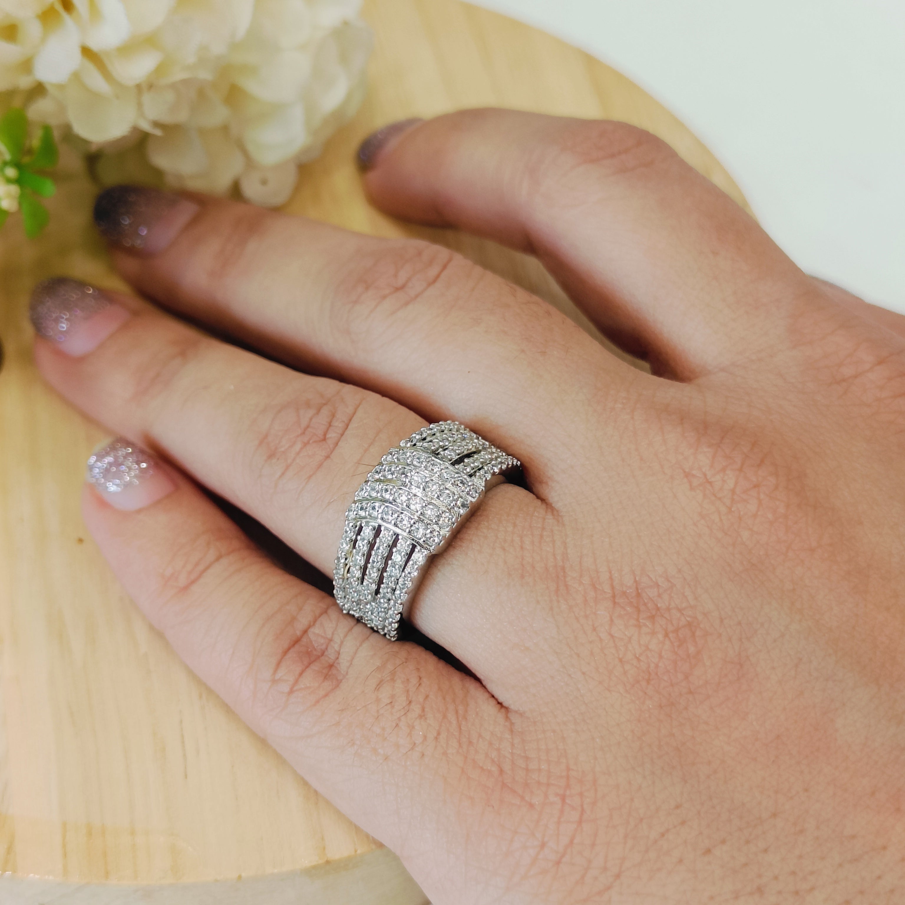 Vs sterling silver cocktail ring 167 4g