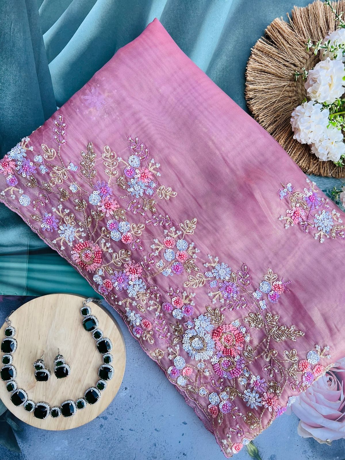 BUBBLEGUM PINK Saree