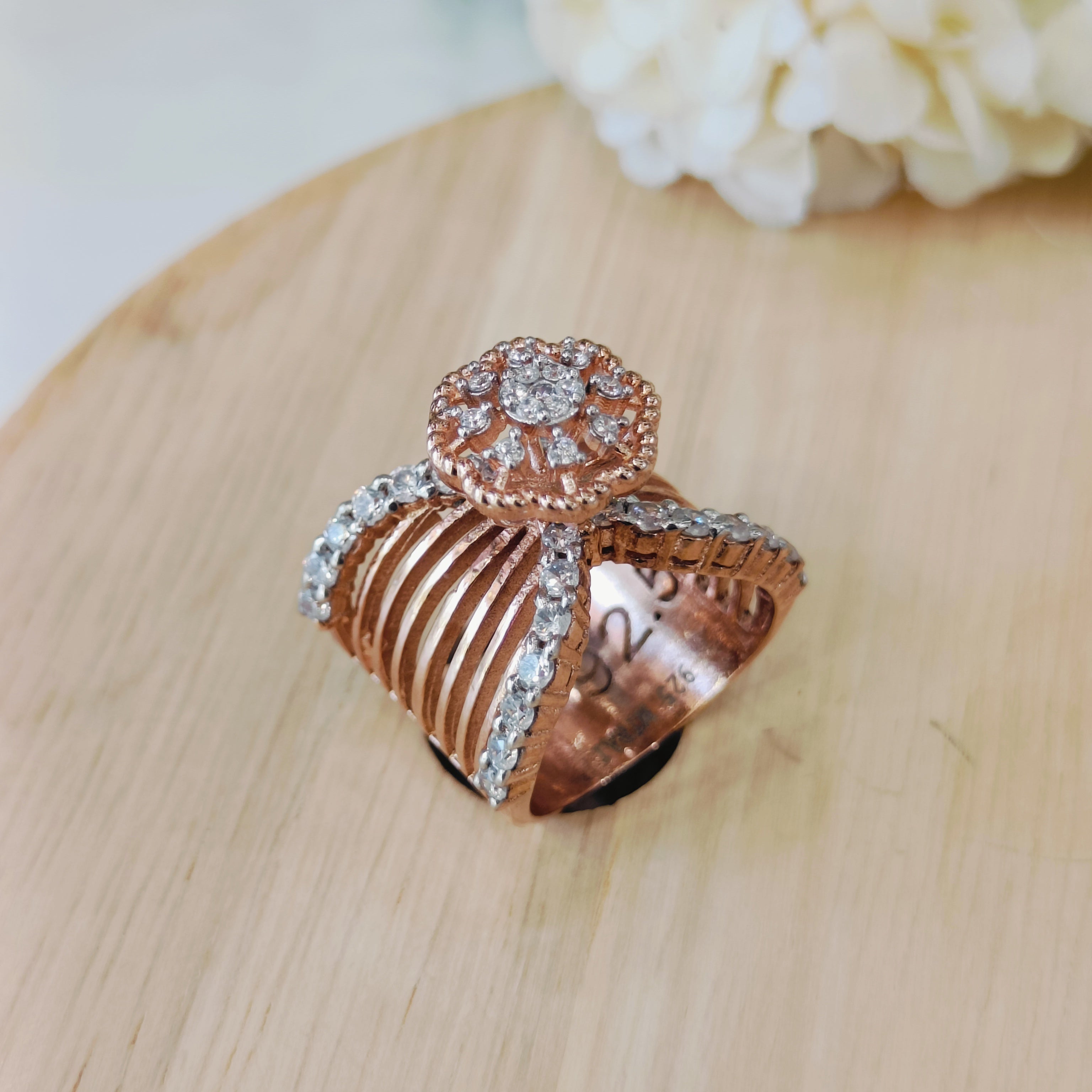 Vs sterling silver cocktail ring 169 12g