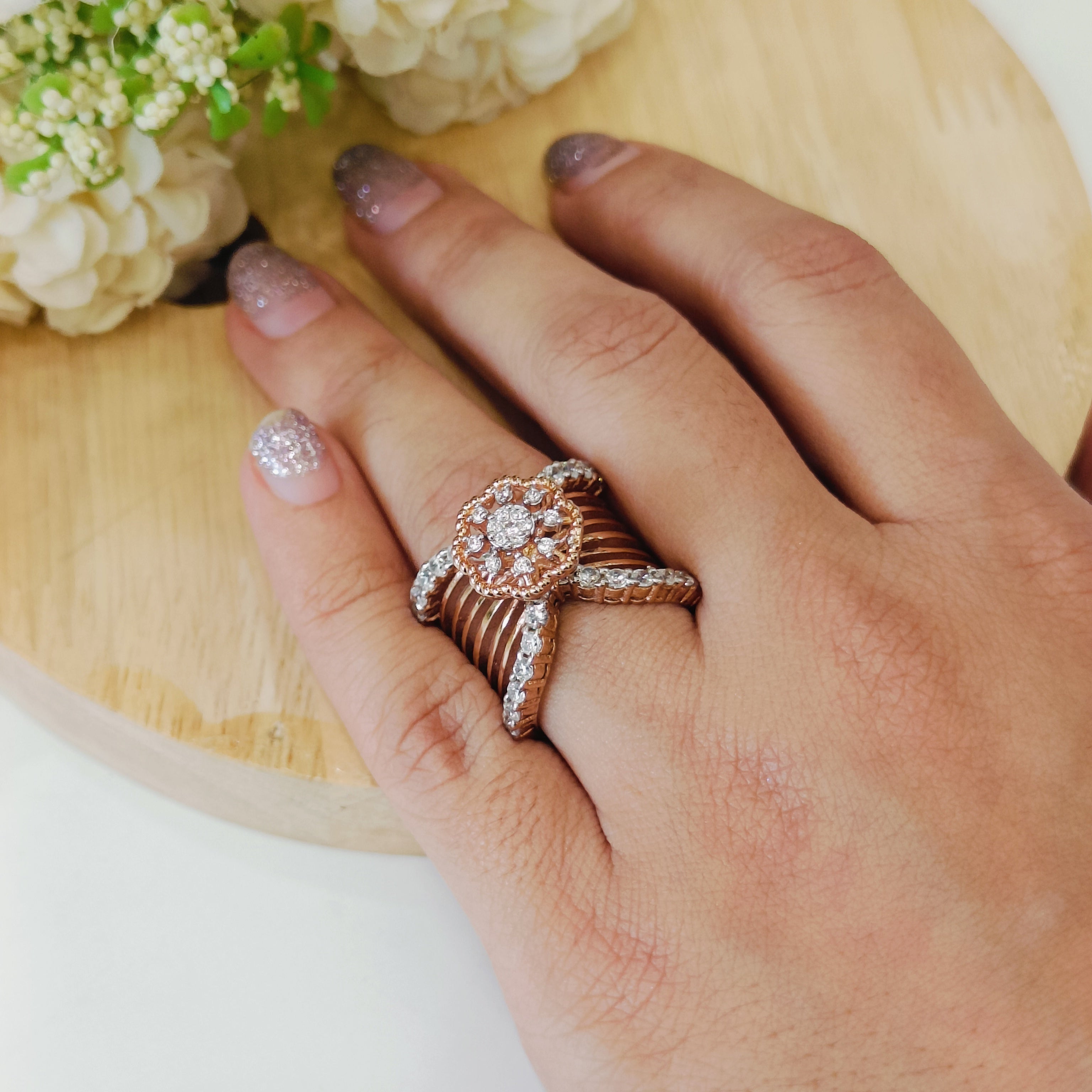 Vs sterling silver cocktail ring 169 12g