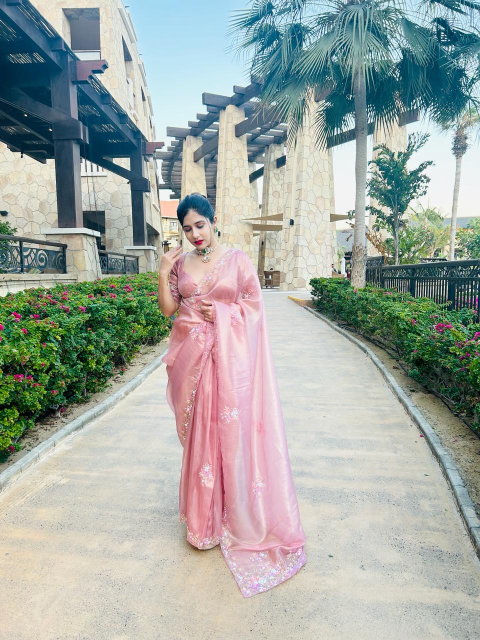 BUBBLEGUM PINK Saree