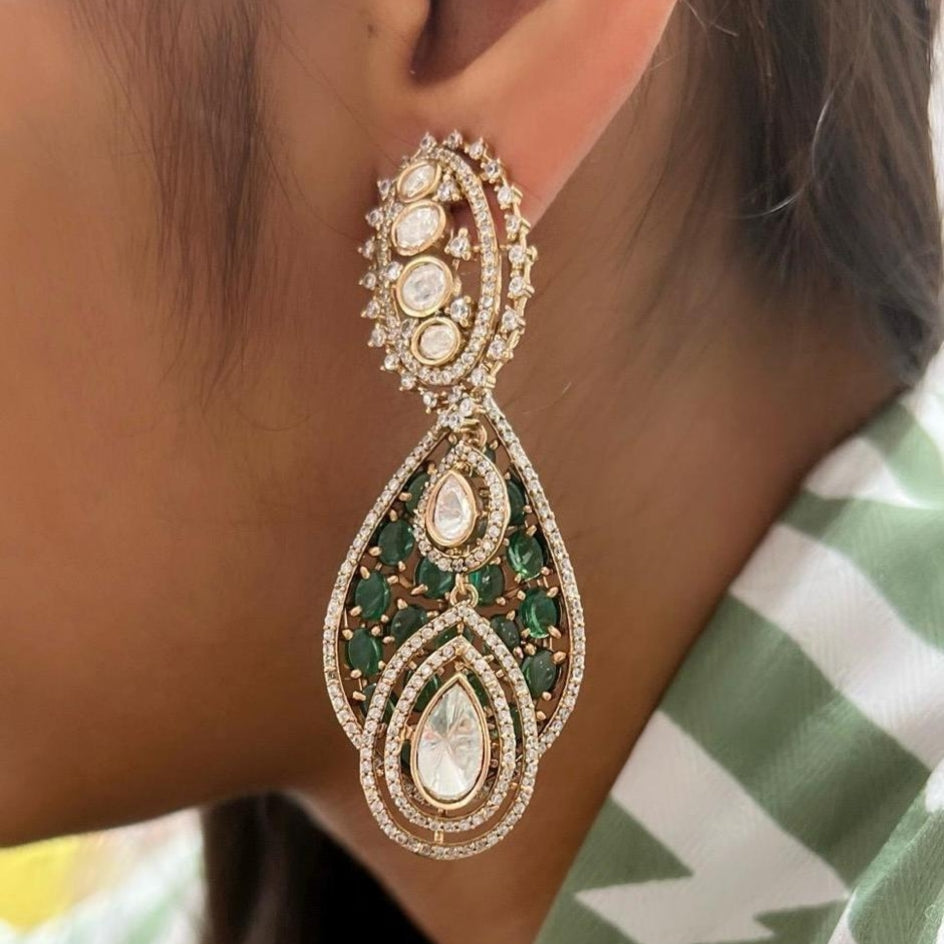 Nayaab Ruhani Polki Earrings