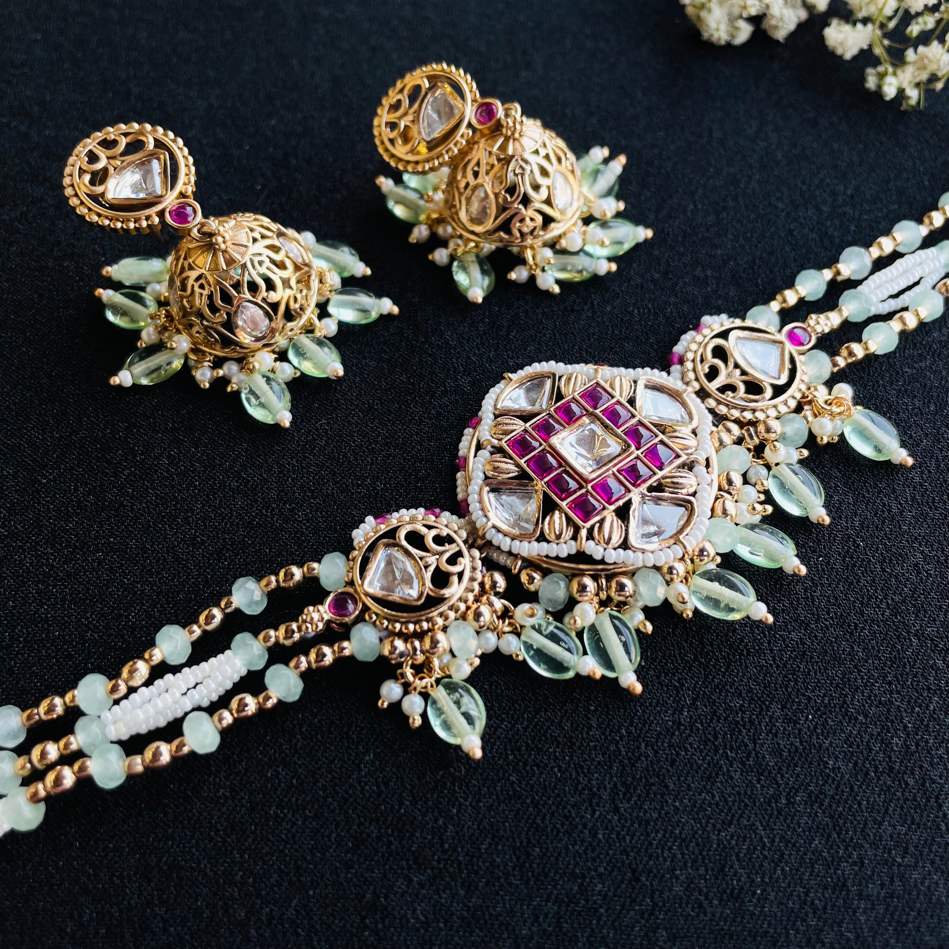 Nayaab meera polki neckpiece