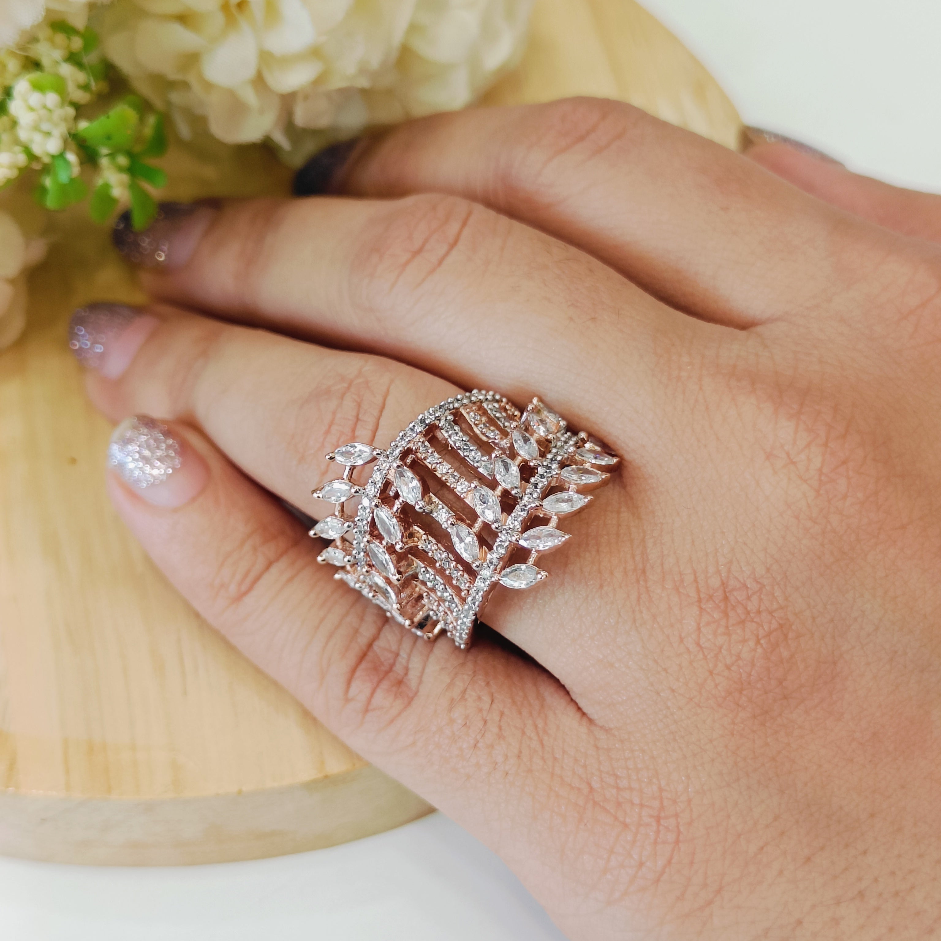 Vs sterling silver cocktail ring 179 10g