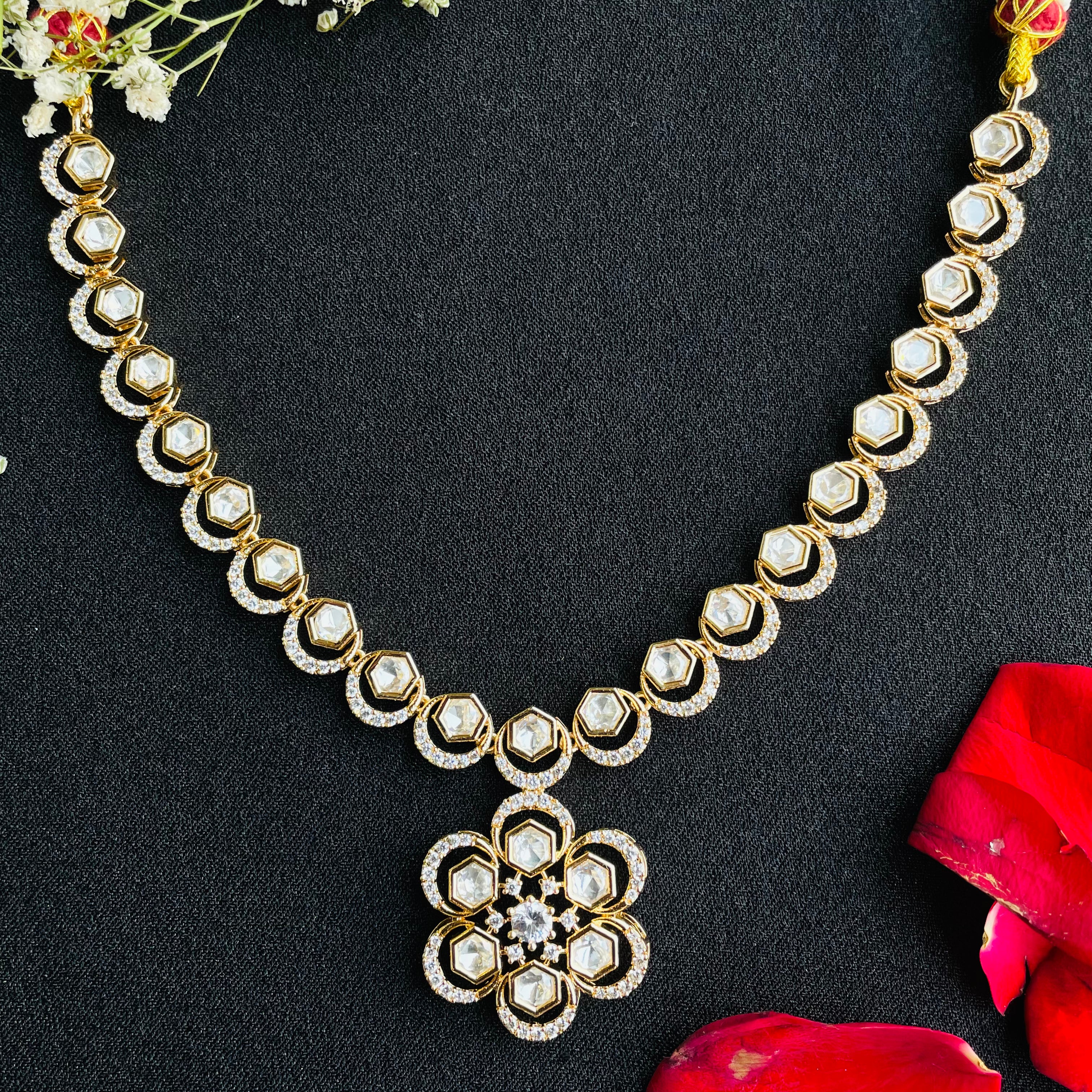 Nayaab barkha Polki Neckpiece