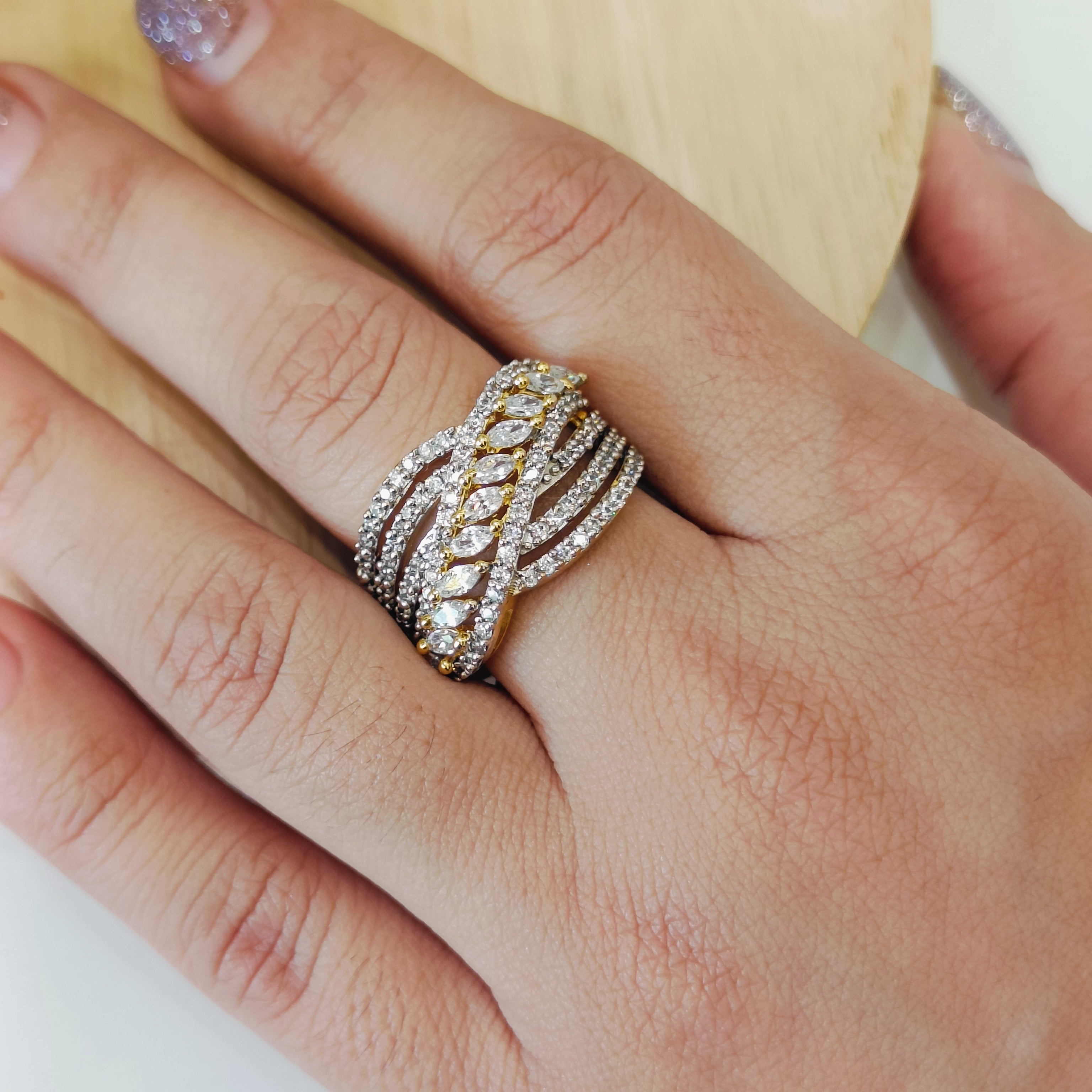 Vs sterling silver cocktail ring 172 8g