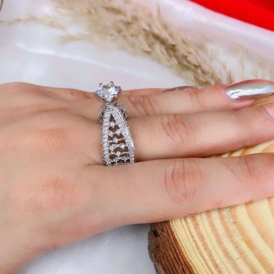 VS Sterling Silver Cocktail Ring 026 Velvet box by Shweta