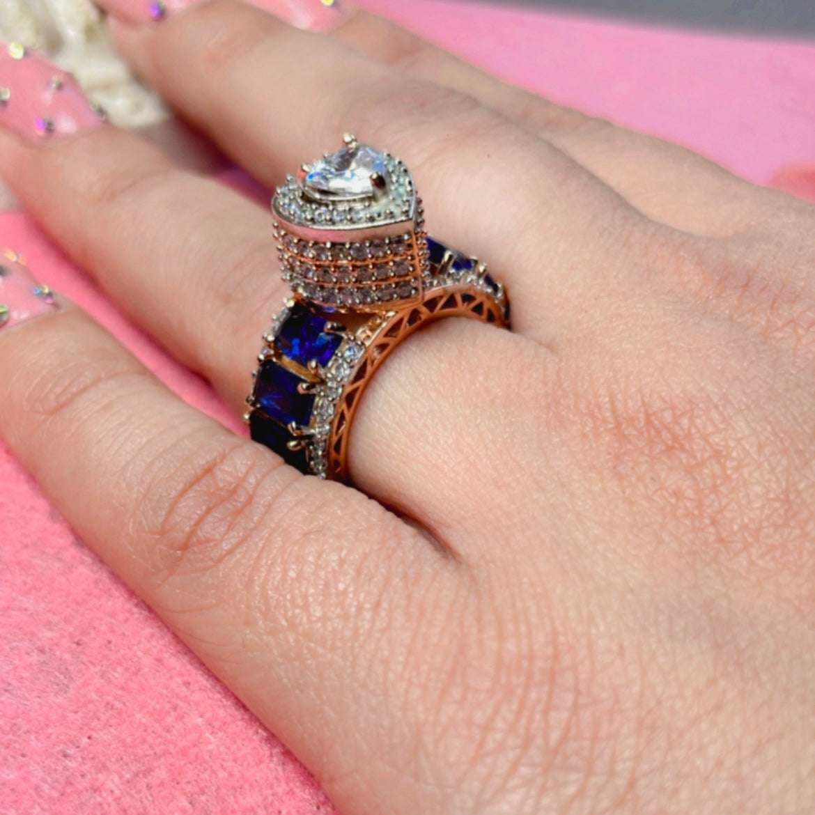 V.s sterling silver cocktail ring 053 Velvet box by Shweta