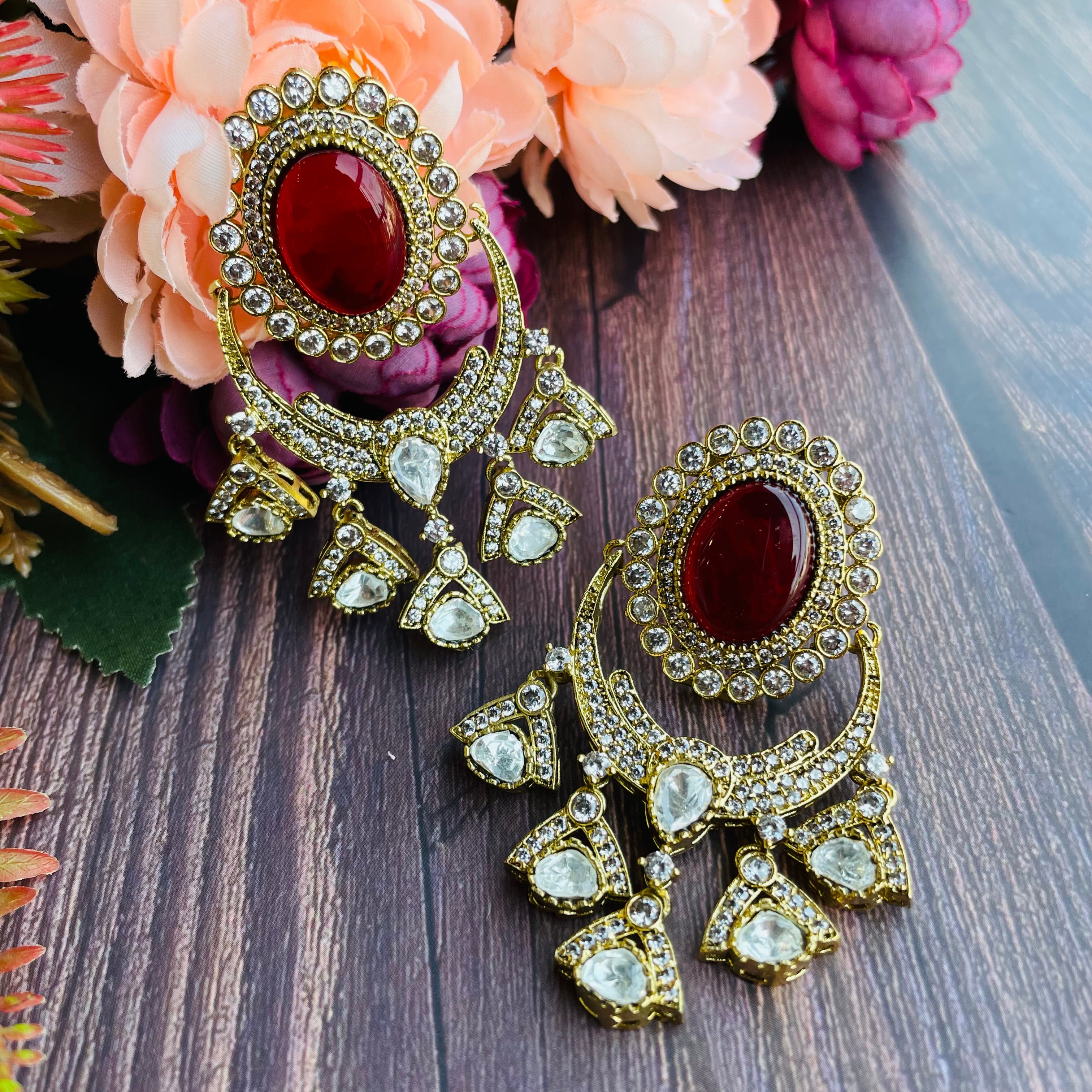 Nayaab Ruhi Polki Earrings