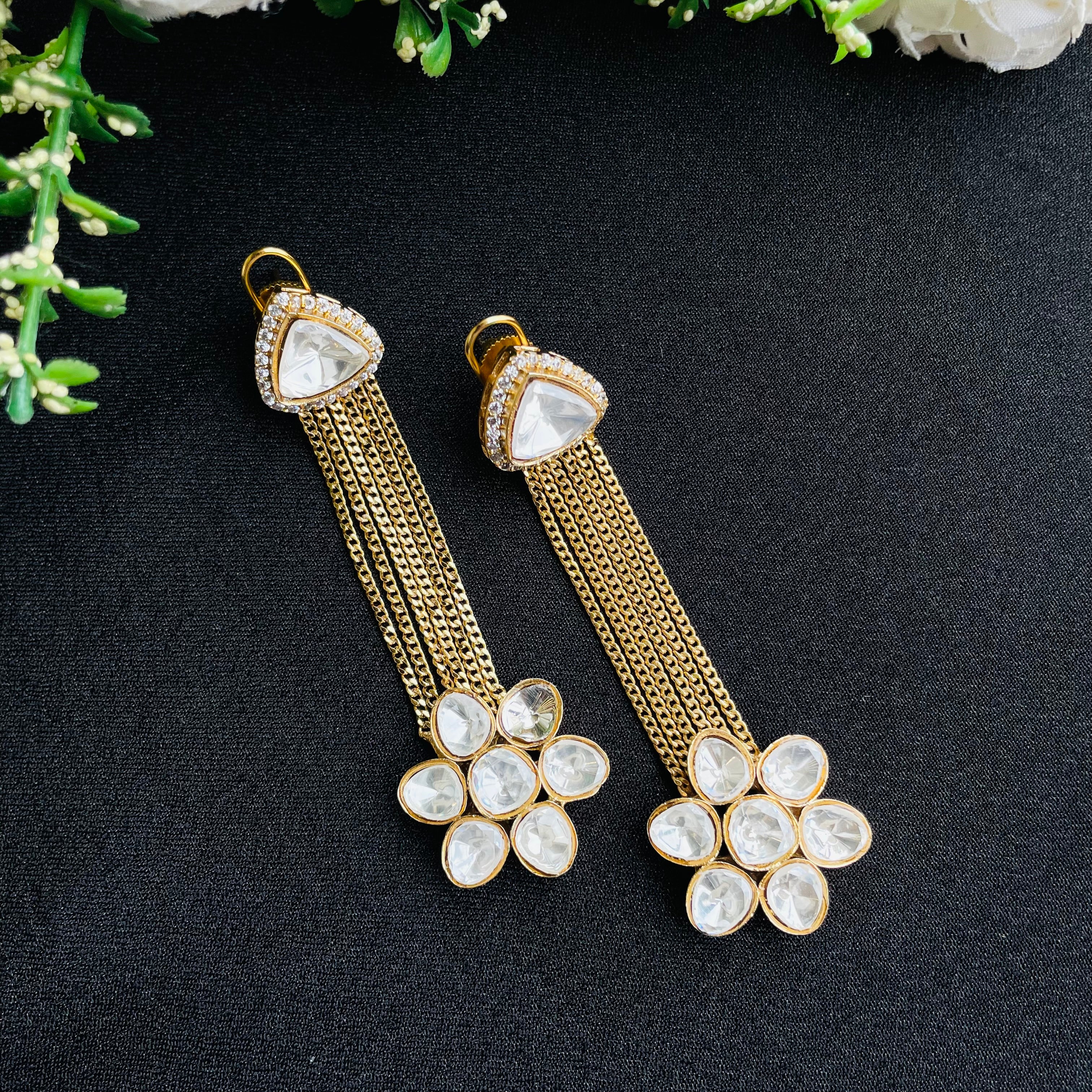 Nayaab Saradha Polki Earrings