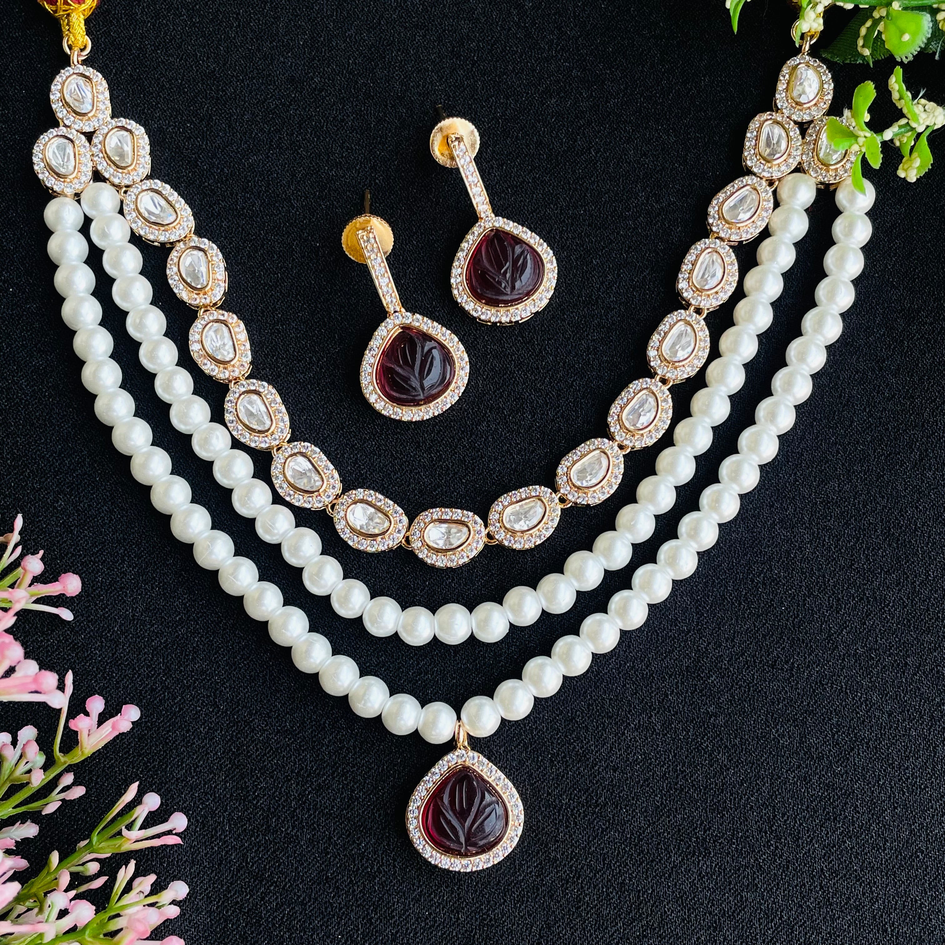 Nayaab jhanvi polki neckpiece