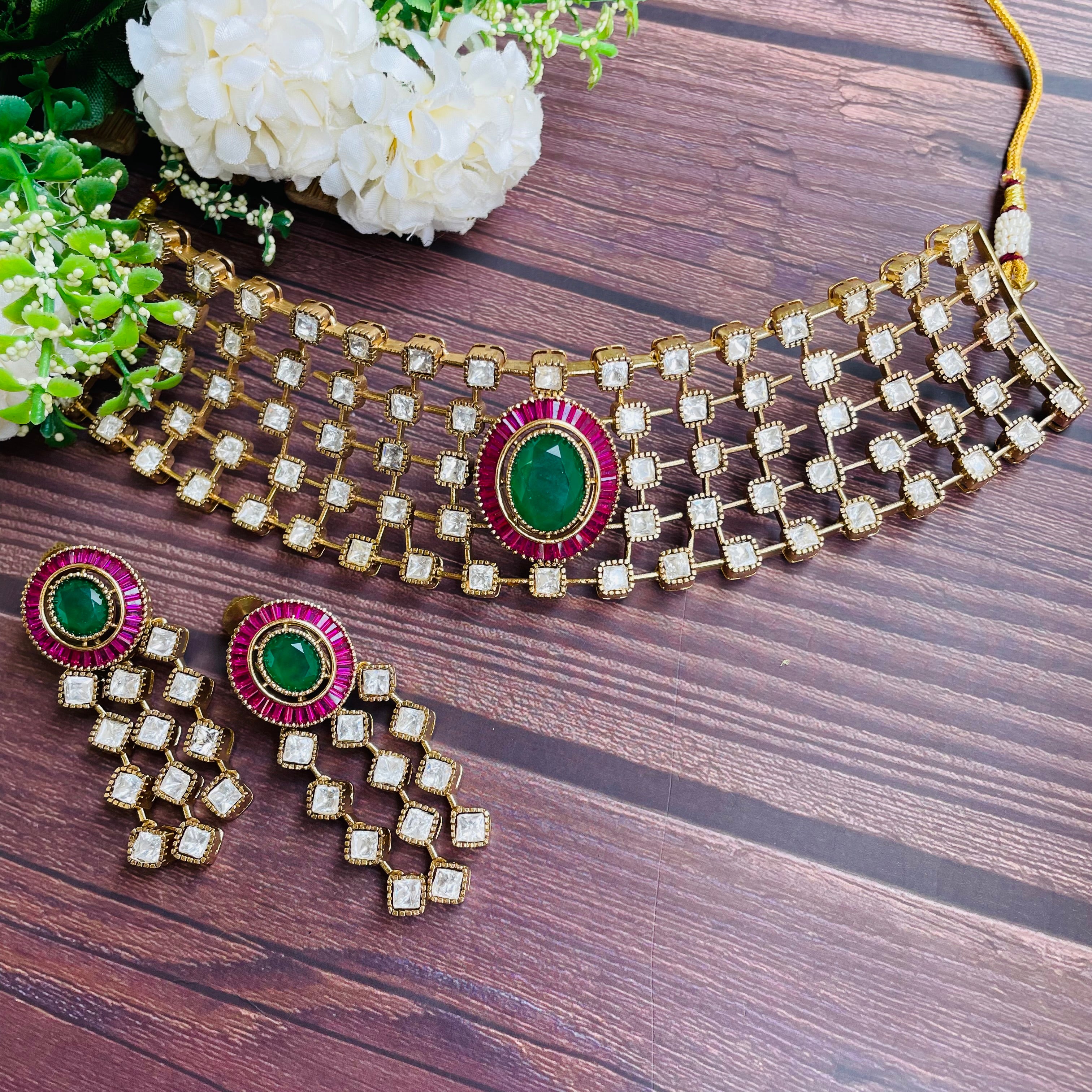 Nayaab Shalu Polki Choker