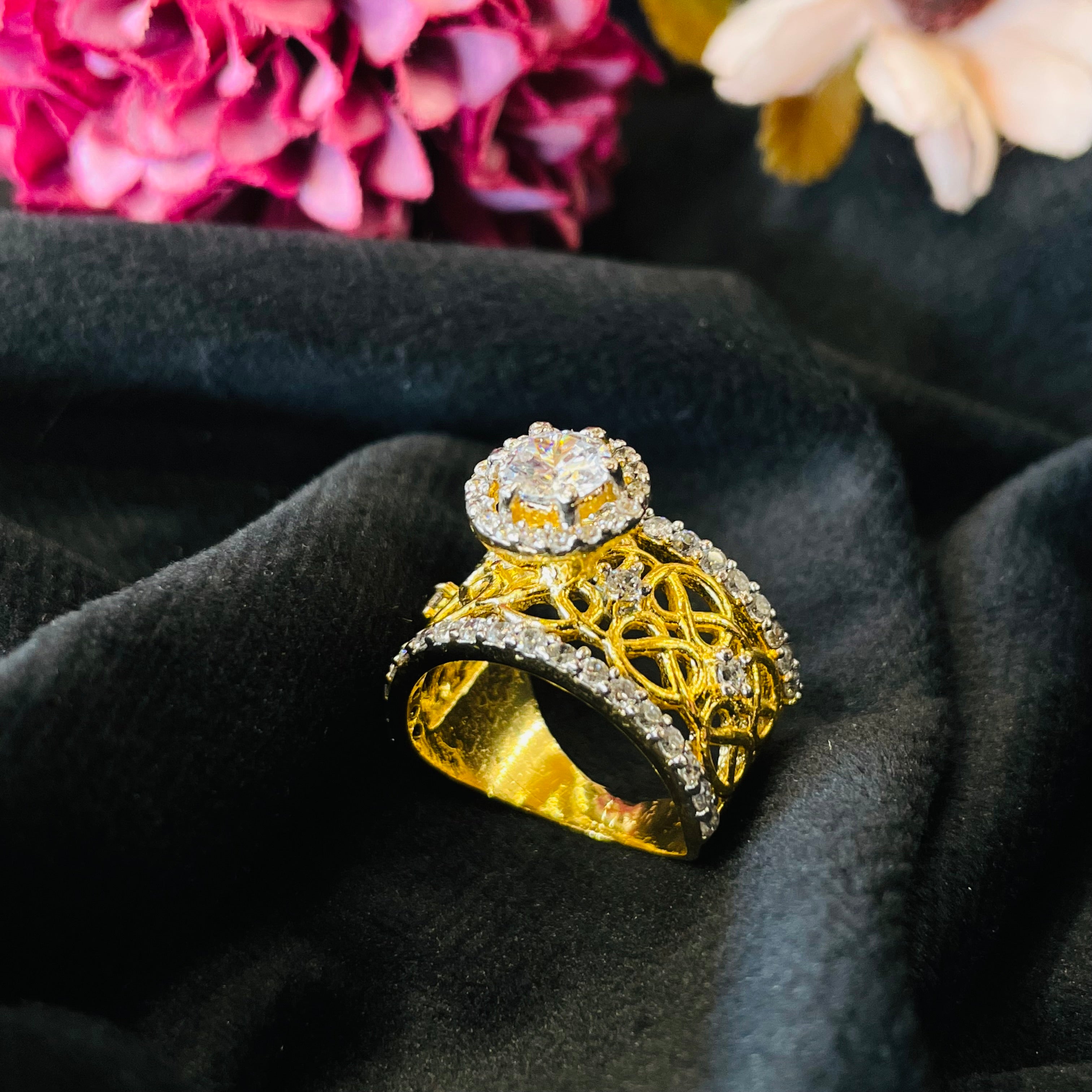 Vs Sterling Silver Cocktail Ring 224 9g