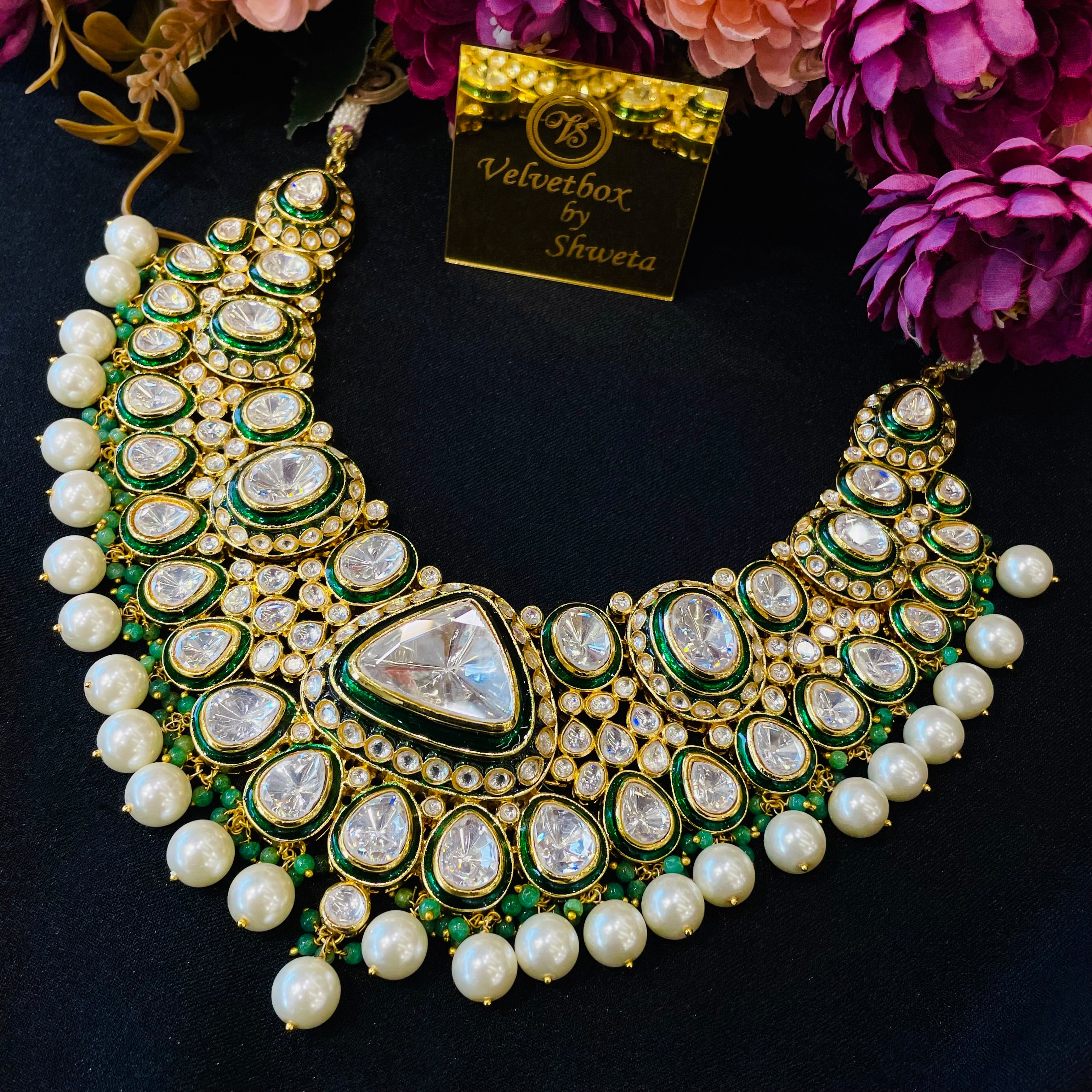 Nayaab Kiara Polki Neckpiece