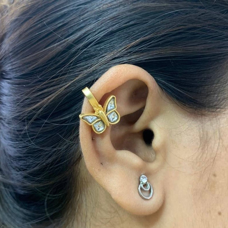 Nayaab Butterfly Earclip