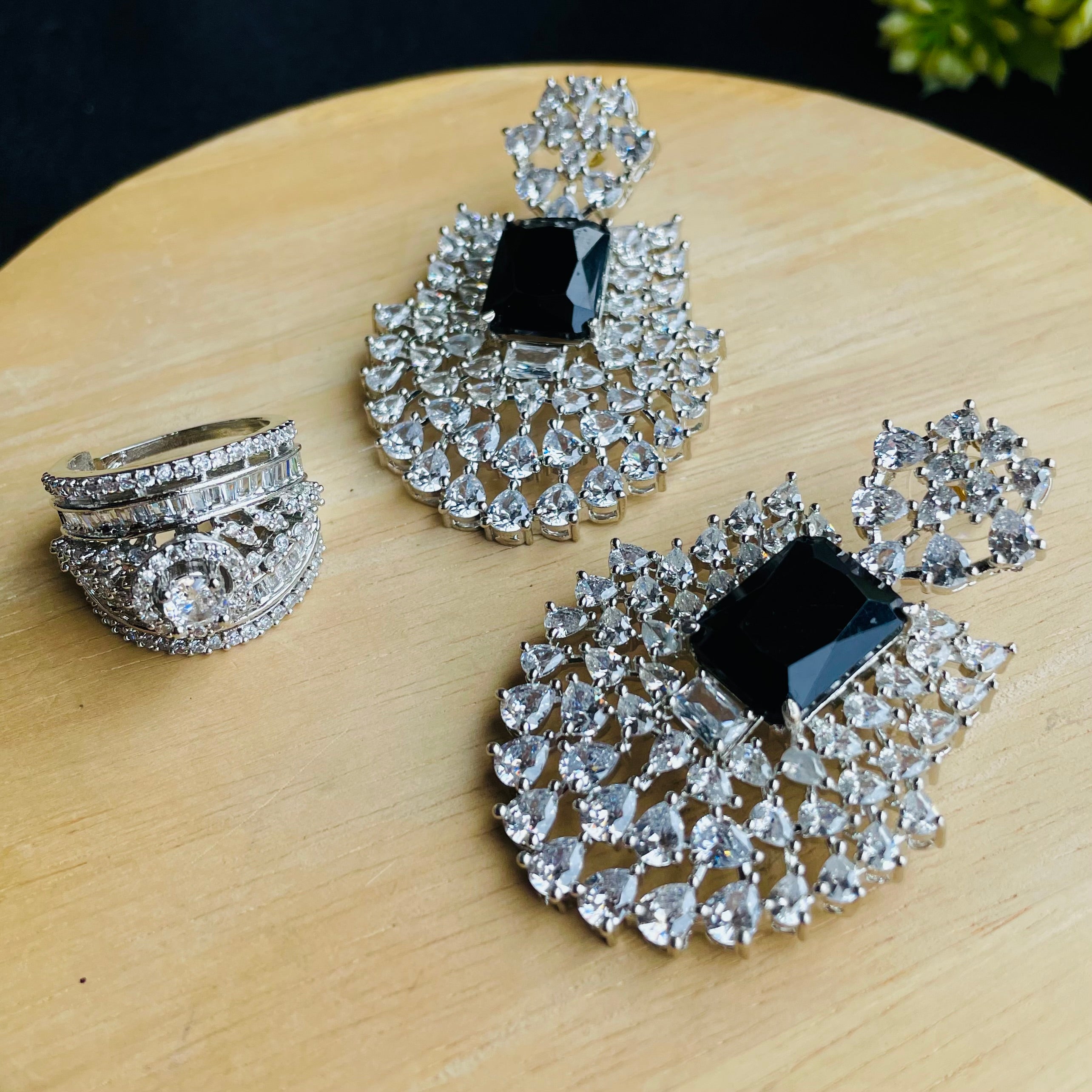 Ad Opal earrings and ring combo