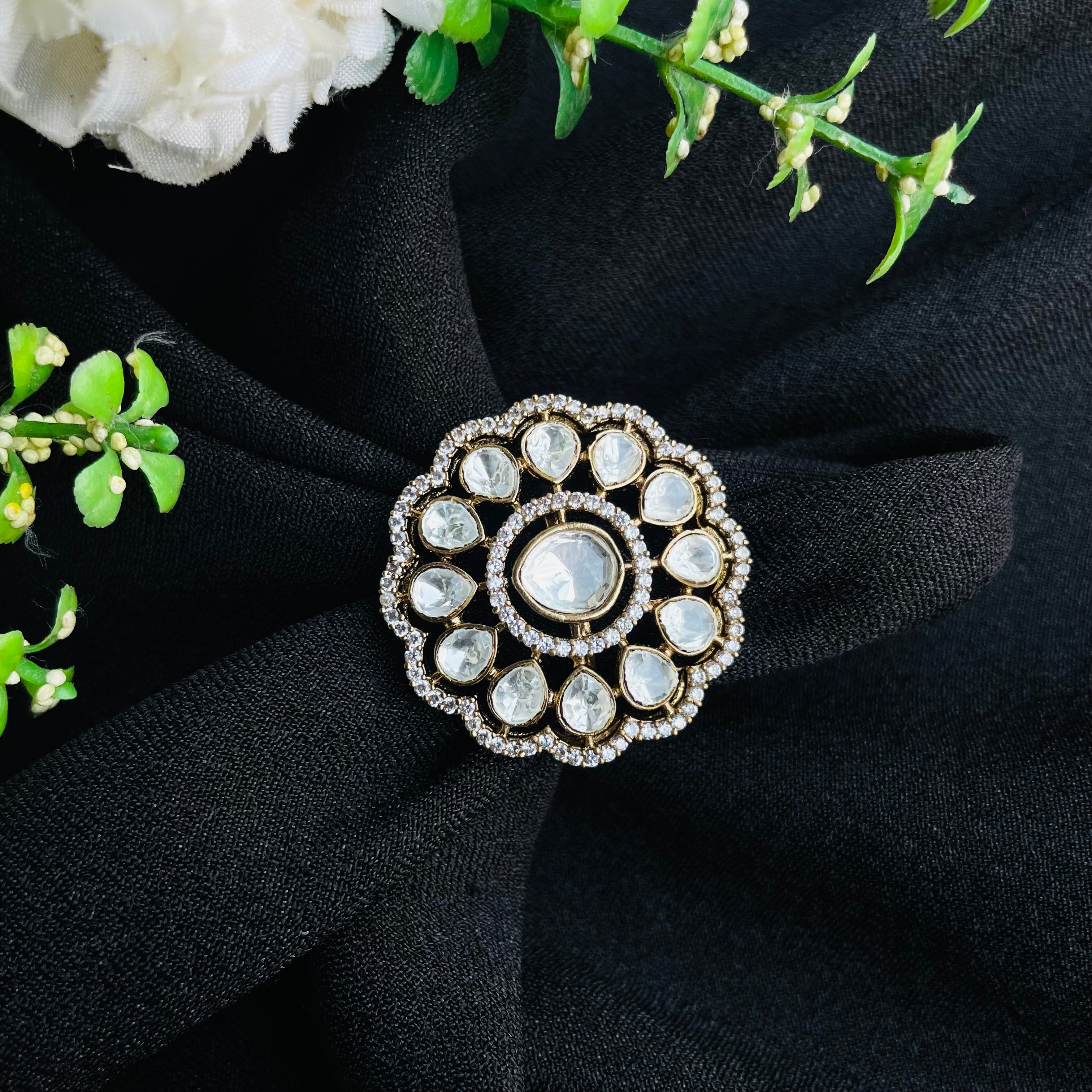 Nayaab Adhvika Polki Ring