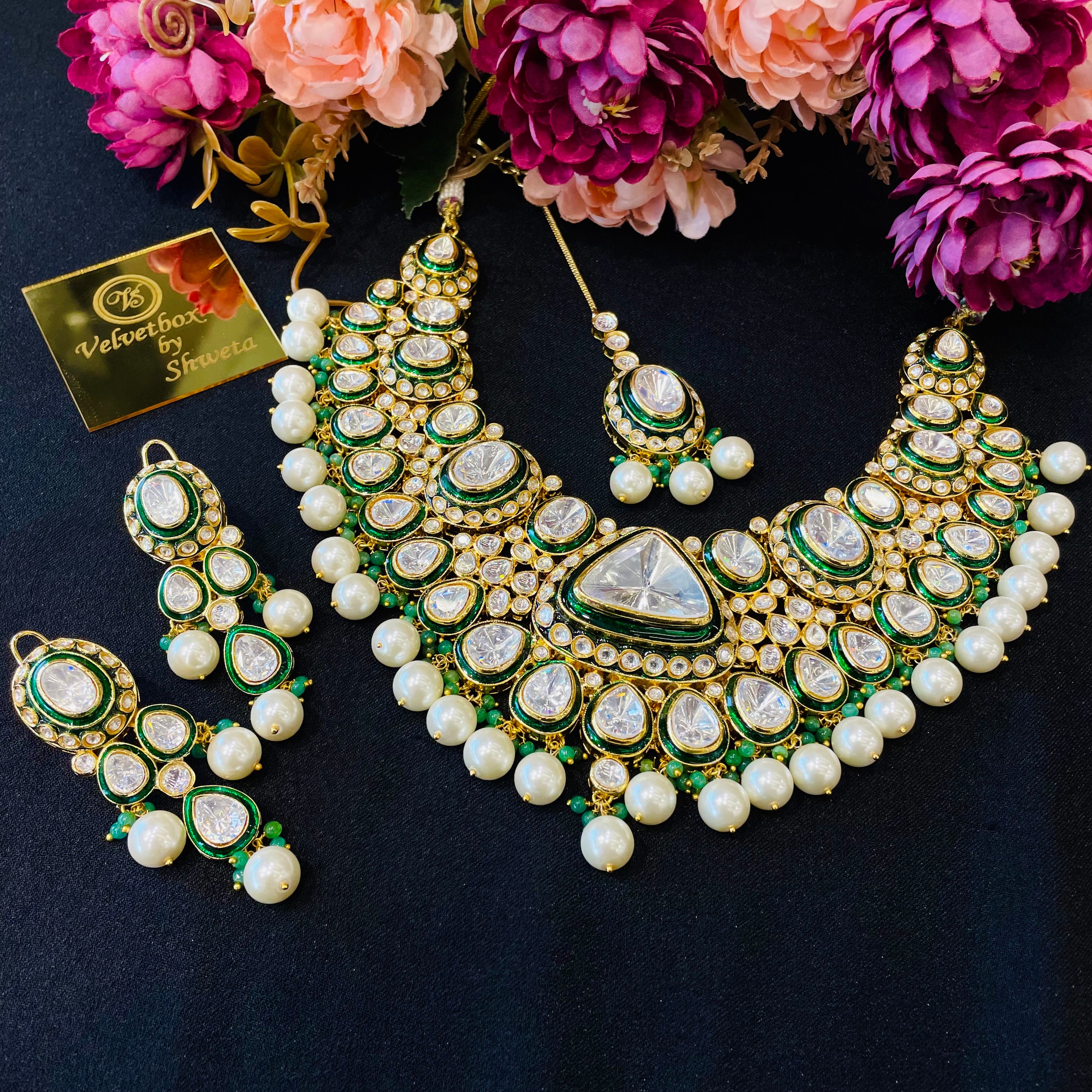 Nayaab Kiara Polki Neckpiece