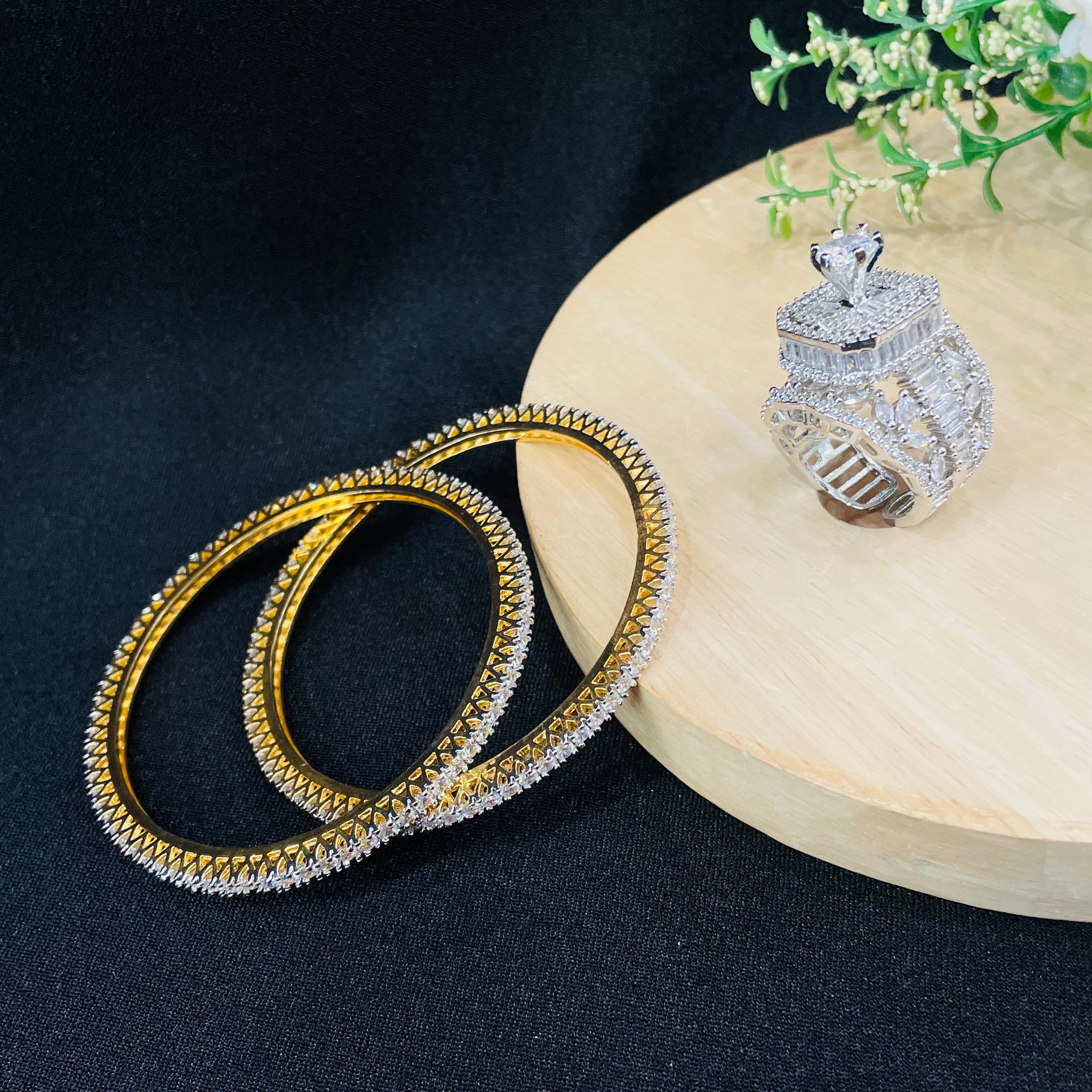 Ad bangles with Maharani Ring Combo